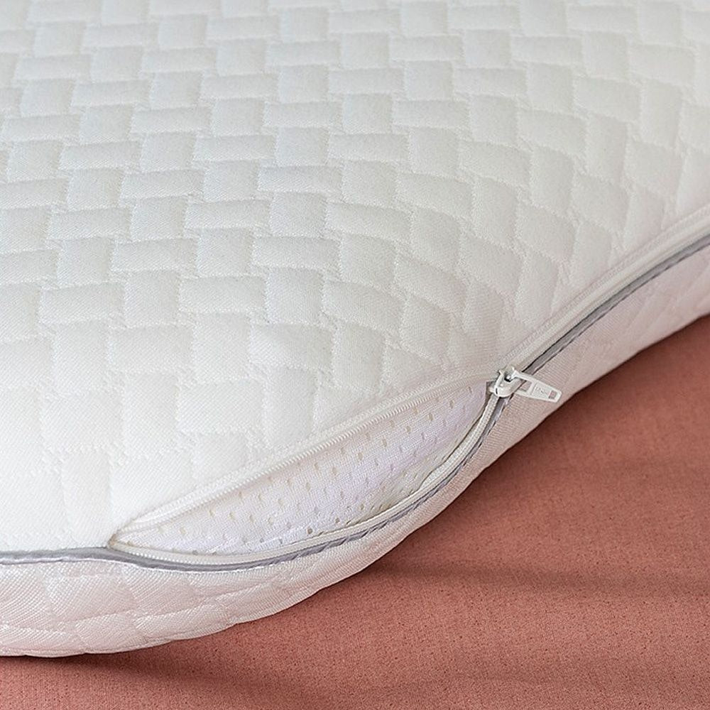 John Cotton All Positions Medium Profile Gel Memory Foam Pillow for Side, Back & Stomach Sleepers - Cooling Comfort for Nighttime & Travel Use