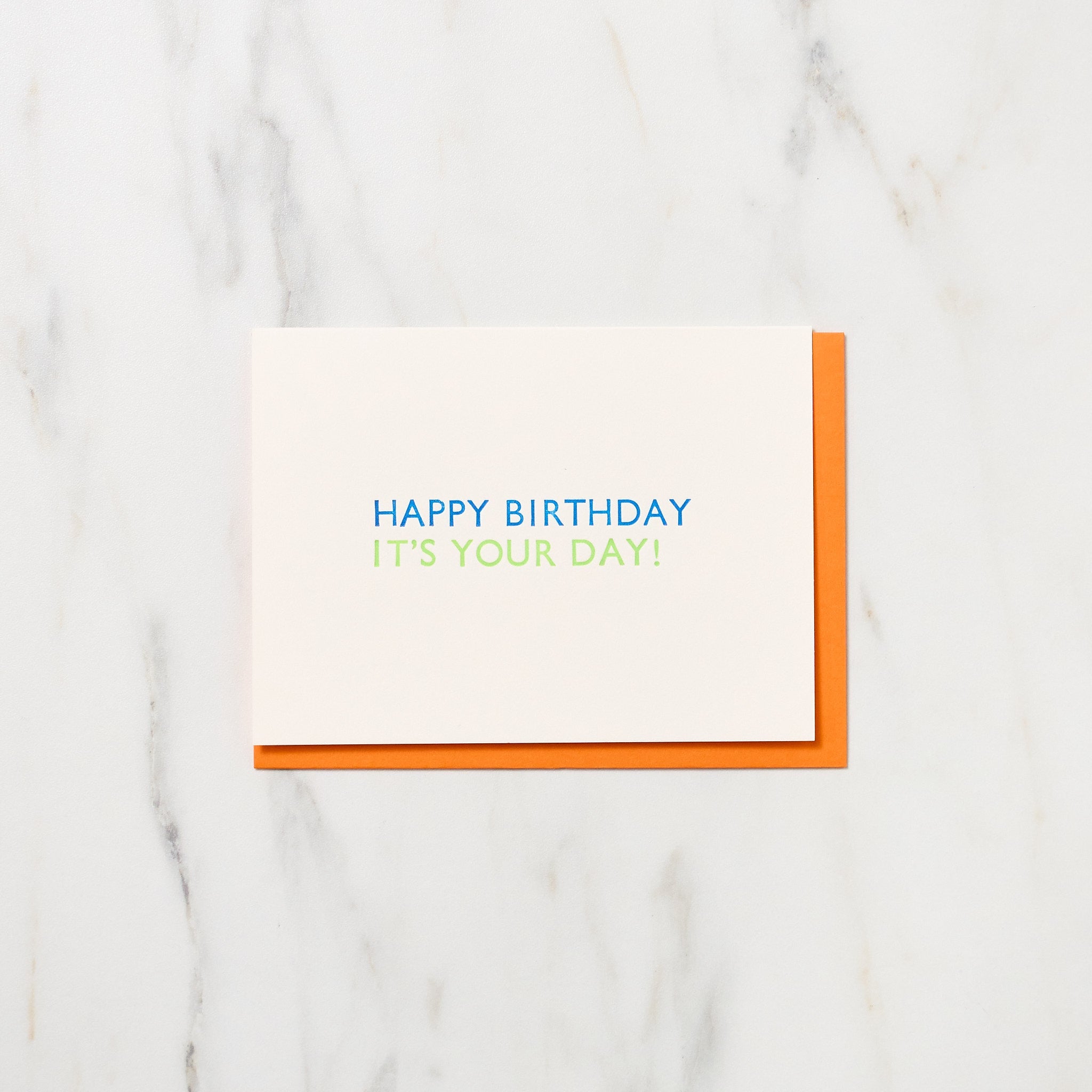 Happy Birthday It's Your Day! Premium Letterpress Greeting Cards - Perfect for Birthday Wishes, Anniversaries & Special Occasions