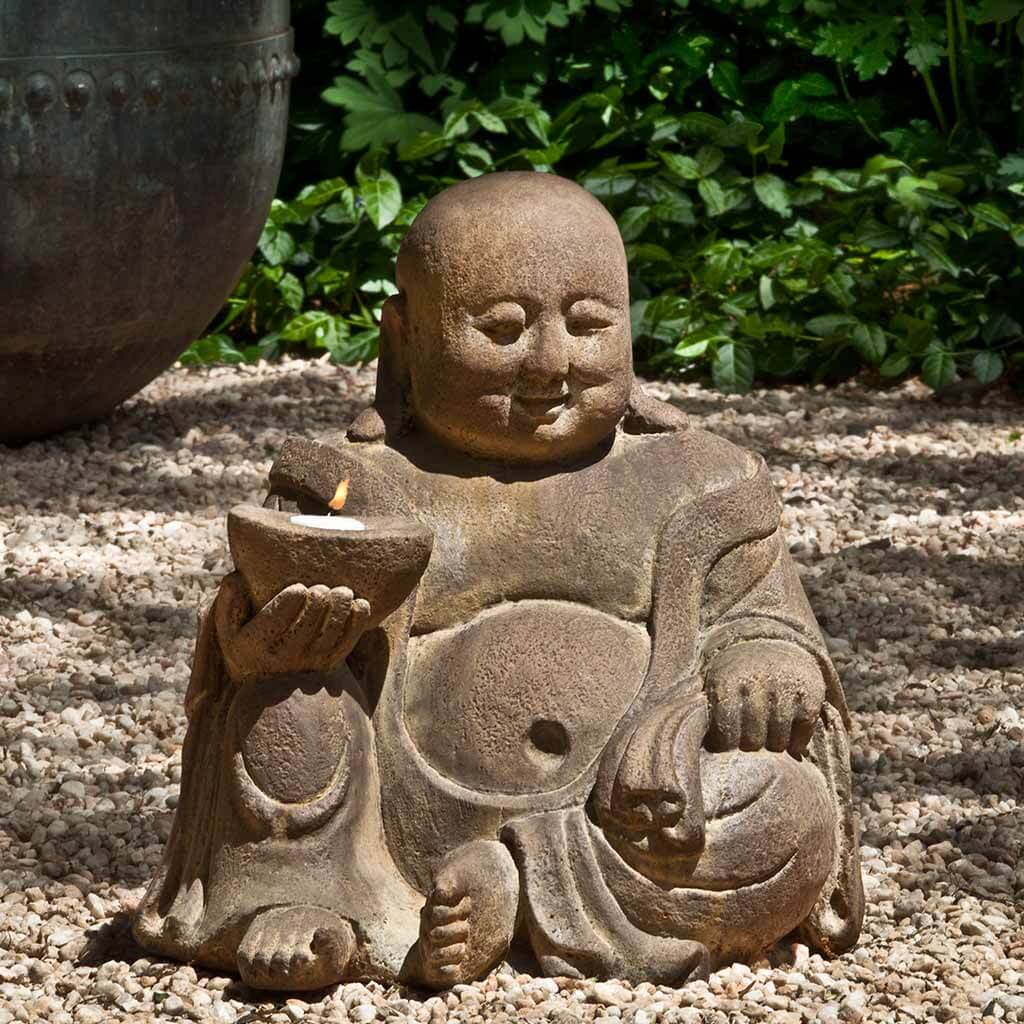 Campania International Abaca Buddha Garden Statue - Handmade Outdoor Decor for Zen Gardens, Patios & Meditation Spaces
