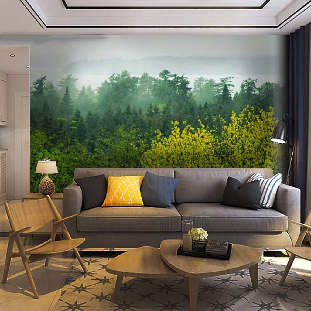 Pacific Northwest Afternoon Seattle View - Self-Adhesive Removable Peel & Stick Wallpaper Mural - Royalty-Free Wall Decor for Living Room, Bedroom & Office - Easy DIY Home Craft Decal & Wall Sticker