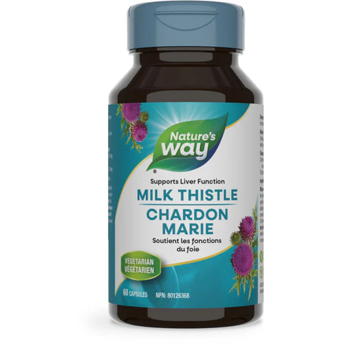 Nature's Way Milk Thistle 60 Vegan Capsules - Liver Support & Detox Supplement for Digestive Health & Wellness