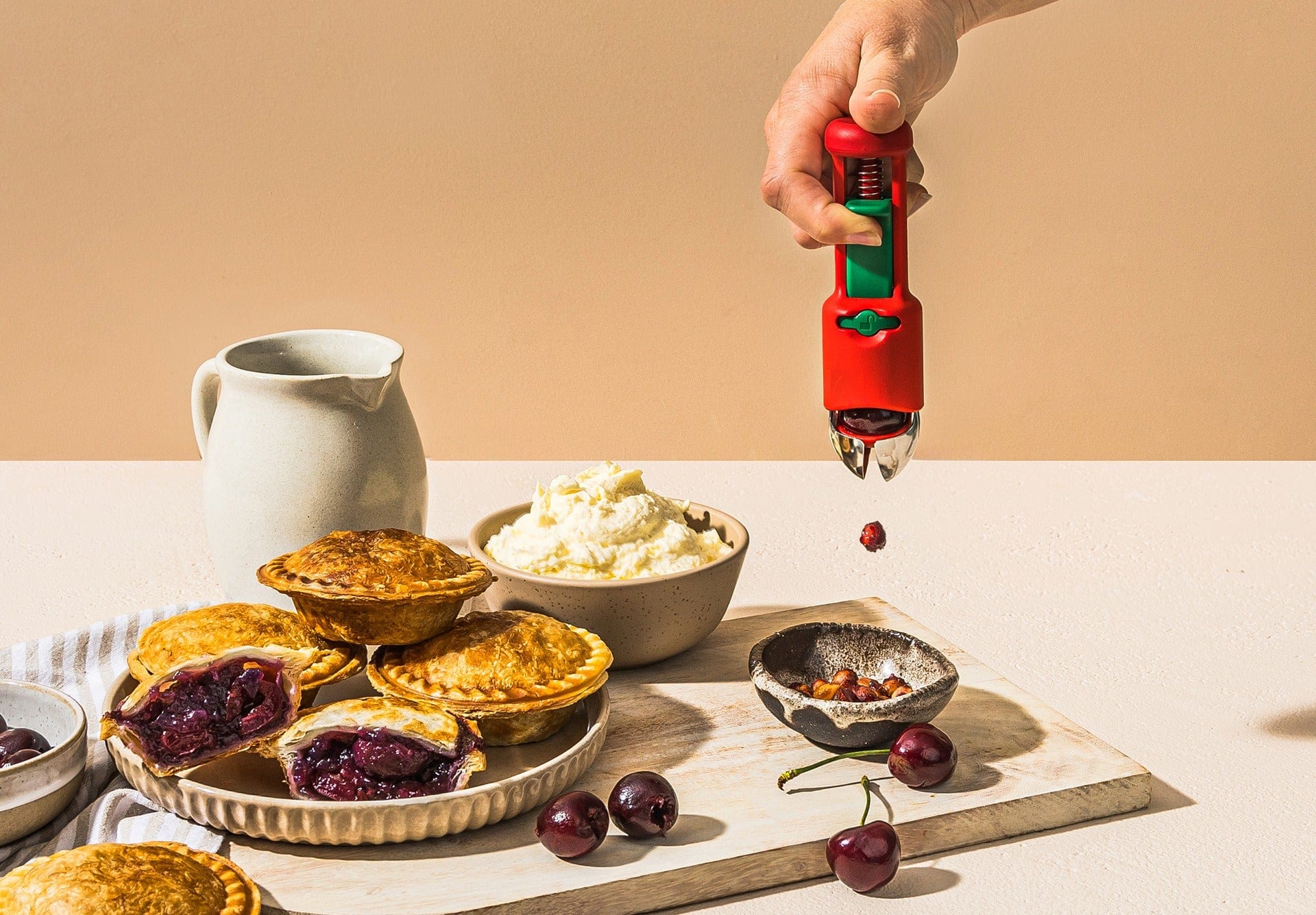 Dreamfarm Hullapit 3-in-1 Berry Huller & Pitter - Strawberry, Cherry & Olive Pitter Tool for Easy Fruit Prep | Perfect for Baking, Jam Making & Kitchen Use