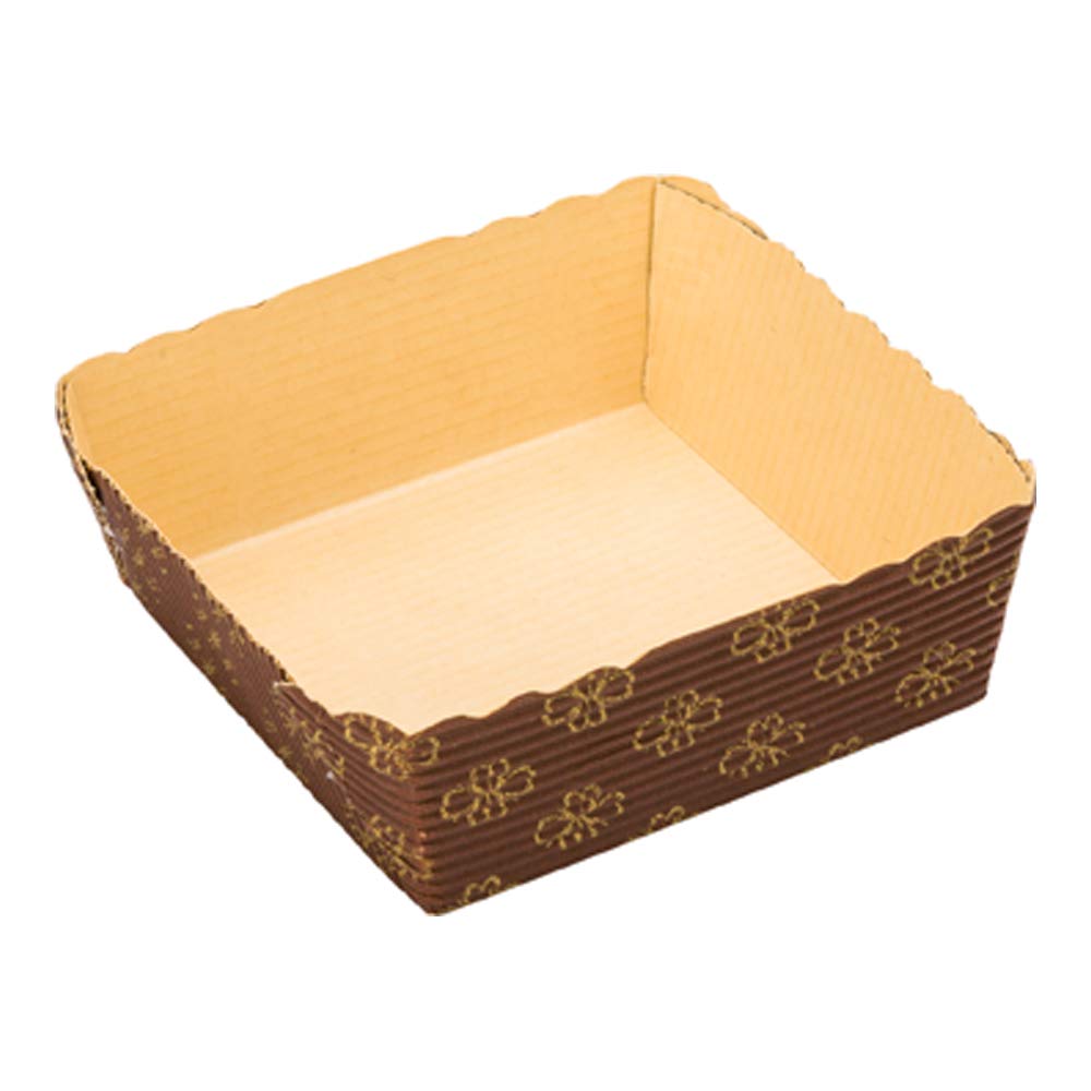 Restaurantware Panificio Premium 4 Ounce Kraft Square Baking Cups - 200 Count Greaseproof Rippled Paper Liners for Muffins, Cupcakes & Mini Snacks | Eco-Friendly Disposable Baking Supplies for Home Bakeries, Cafes & Party Desserts