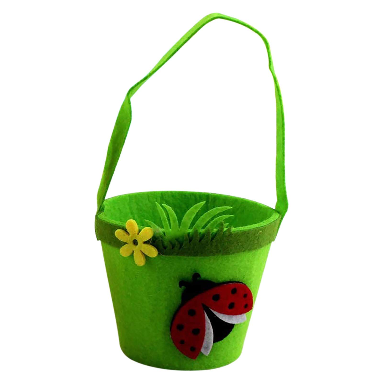 Easter Bunny Bags for Kids - Fluffy Tail Canvas Easter Tote Baskets - Perfect for Egg Hunting Party, Easter Decorations & Holiday Gift Giving - Cute Bunny Themed Carry All for Easter Celebrations