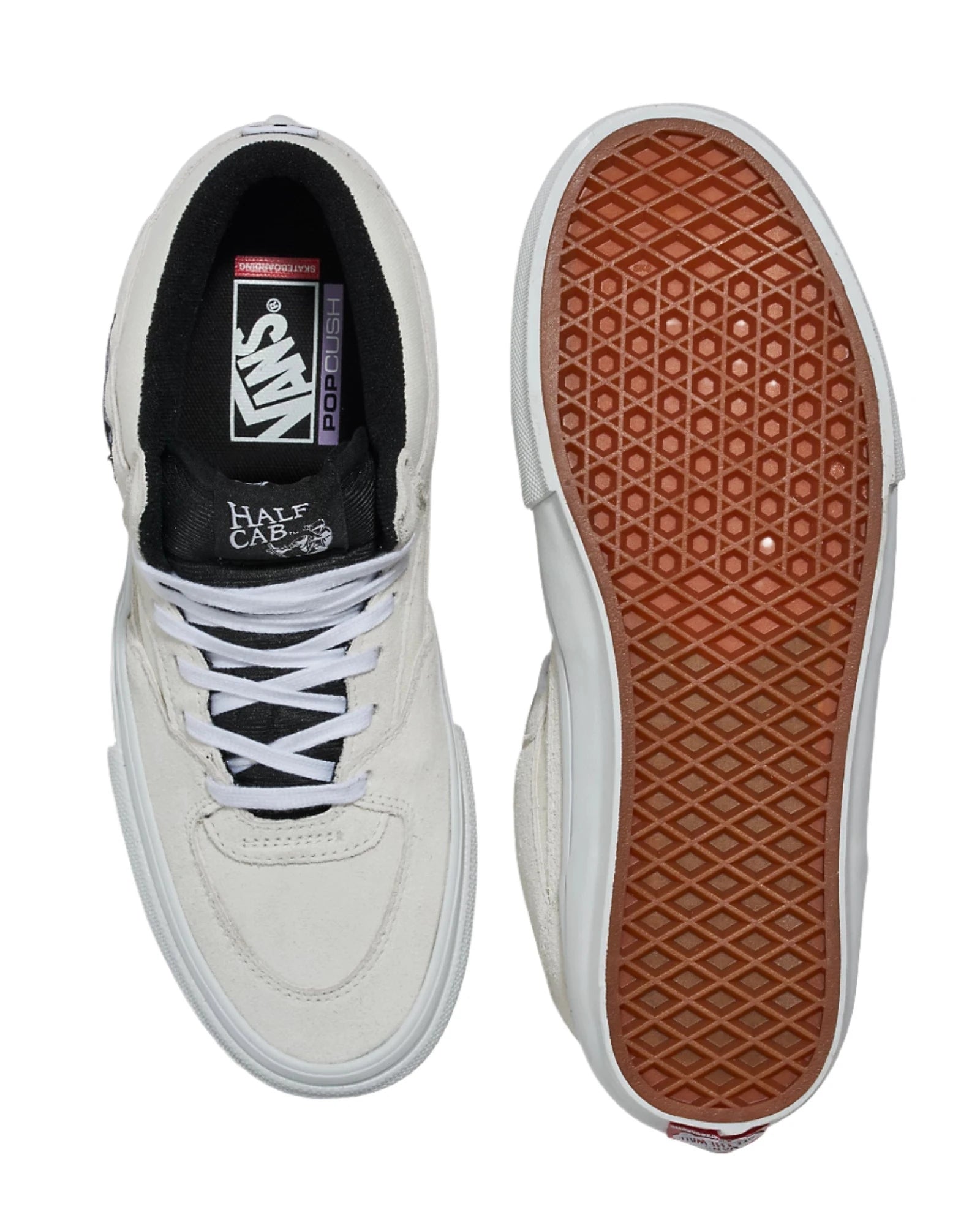 VANS Skate Half Cab Shoes White/Black - Classic Skateboarding Sneakers for Men & Women - Perfect for Streetwear, Skateboarding & Casual Wear