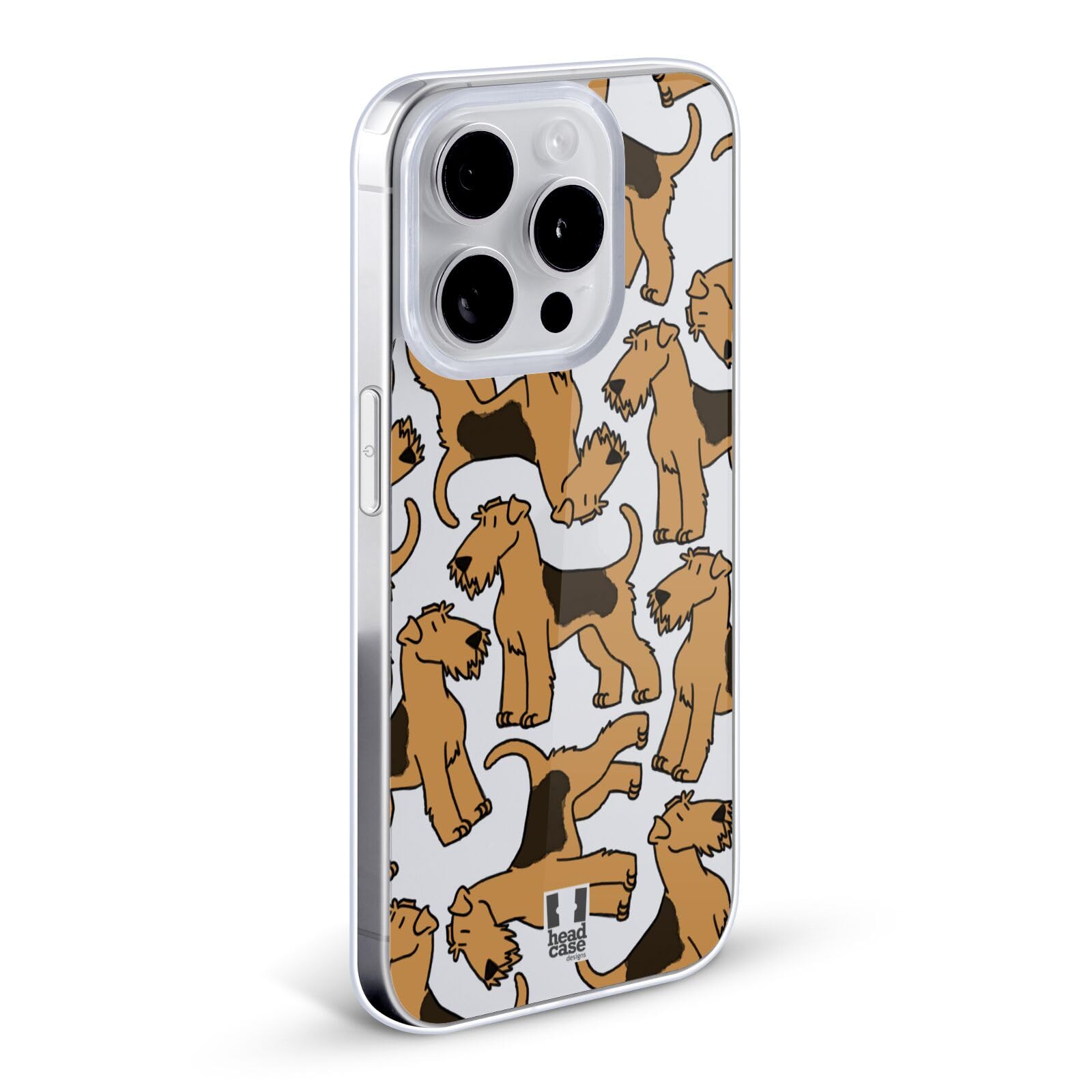 Head Case Designs Airedale Terrier Dog Breed Soft Gel Phone Case - Compatible with Apple iPhone 7 Plus & iPhone 8 Plus - Cute Pet Lover Protective Cover for Everyday Use, Work & Travel