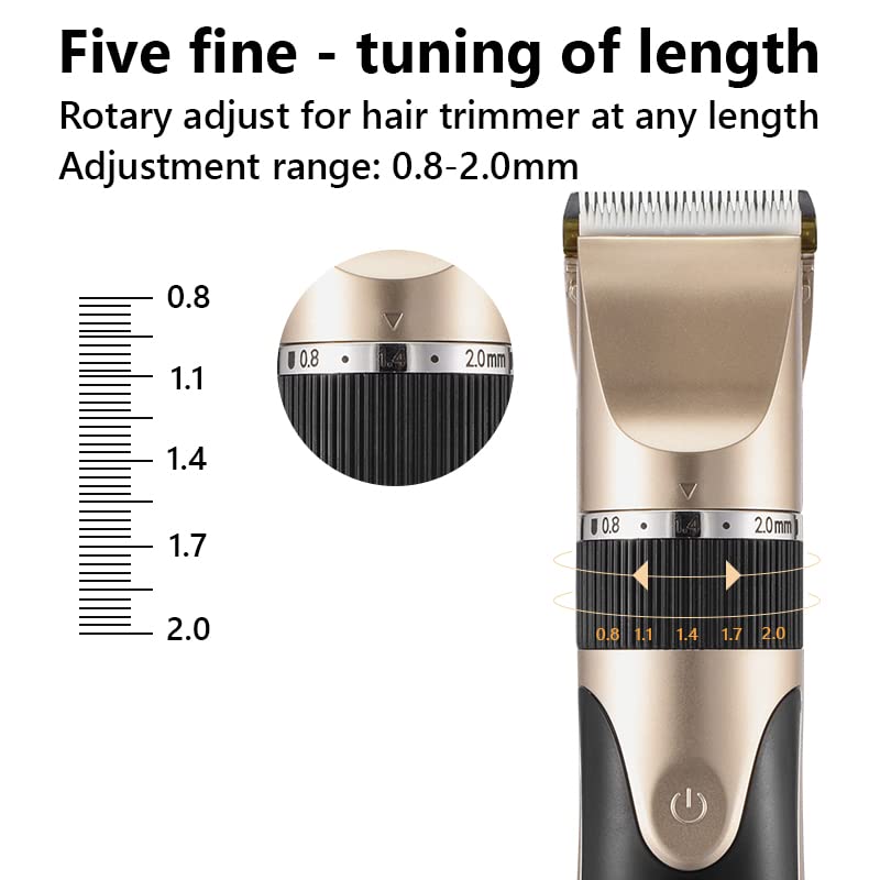 Professional Cordless Hair Clippers for Men - Barber Grade Electric Hair Trimmer & Beard Grooming Kit with Precision Blades (Silver) - Perfect for Home Haircuts, Salon Styling & DIY Grooming