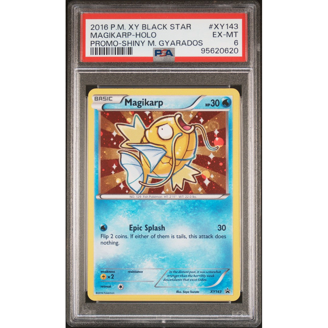 2016 Pokemon XY Black Star Promo Magikarp XY143 PSA 6 Graded Card - Collectible Trading Card for Pokemon Fans & Gaming Enthusiasts - Perfect for Display, Trading, and Gaming Tournaments