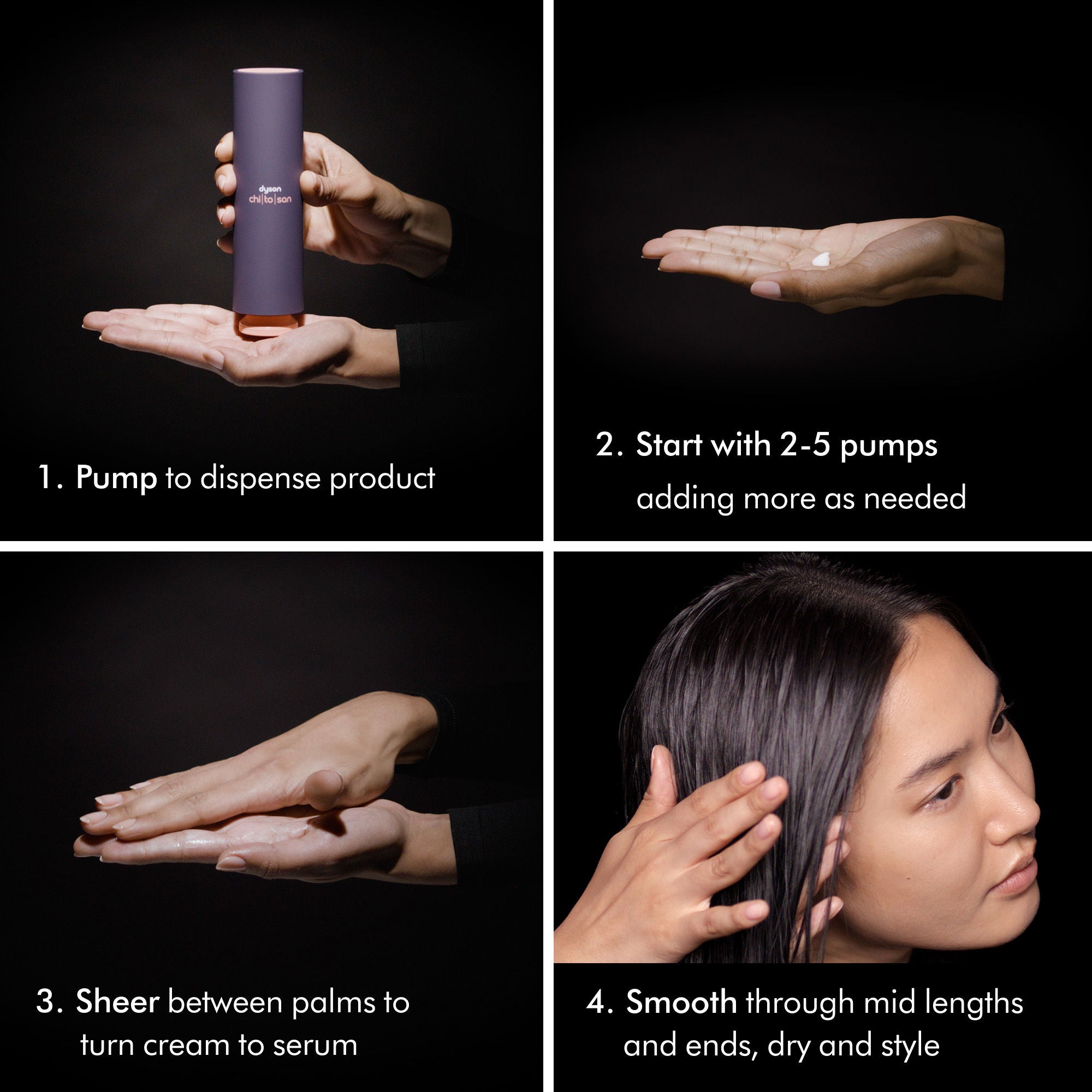 Chitosan Pre-Style Cream for Straight to Wavy Hair - Rich Conditioning Treatment for Smooth & Shiny Hair - Perfect for Daily Styling & Heat Protection