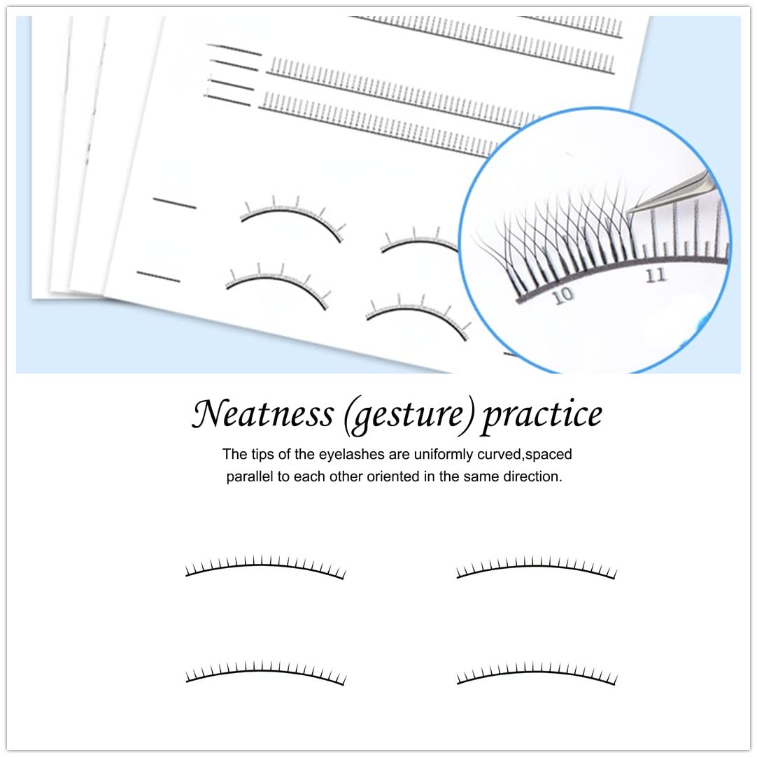 Professional Eyelash Extensions Training Book for Beginners - Step-by-Step Lash Practice Guide for Salon & Home Use