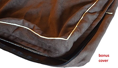 Fleece Plush Top with Brown Suede four sides