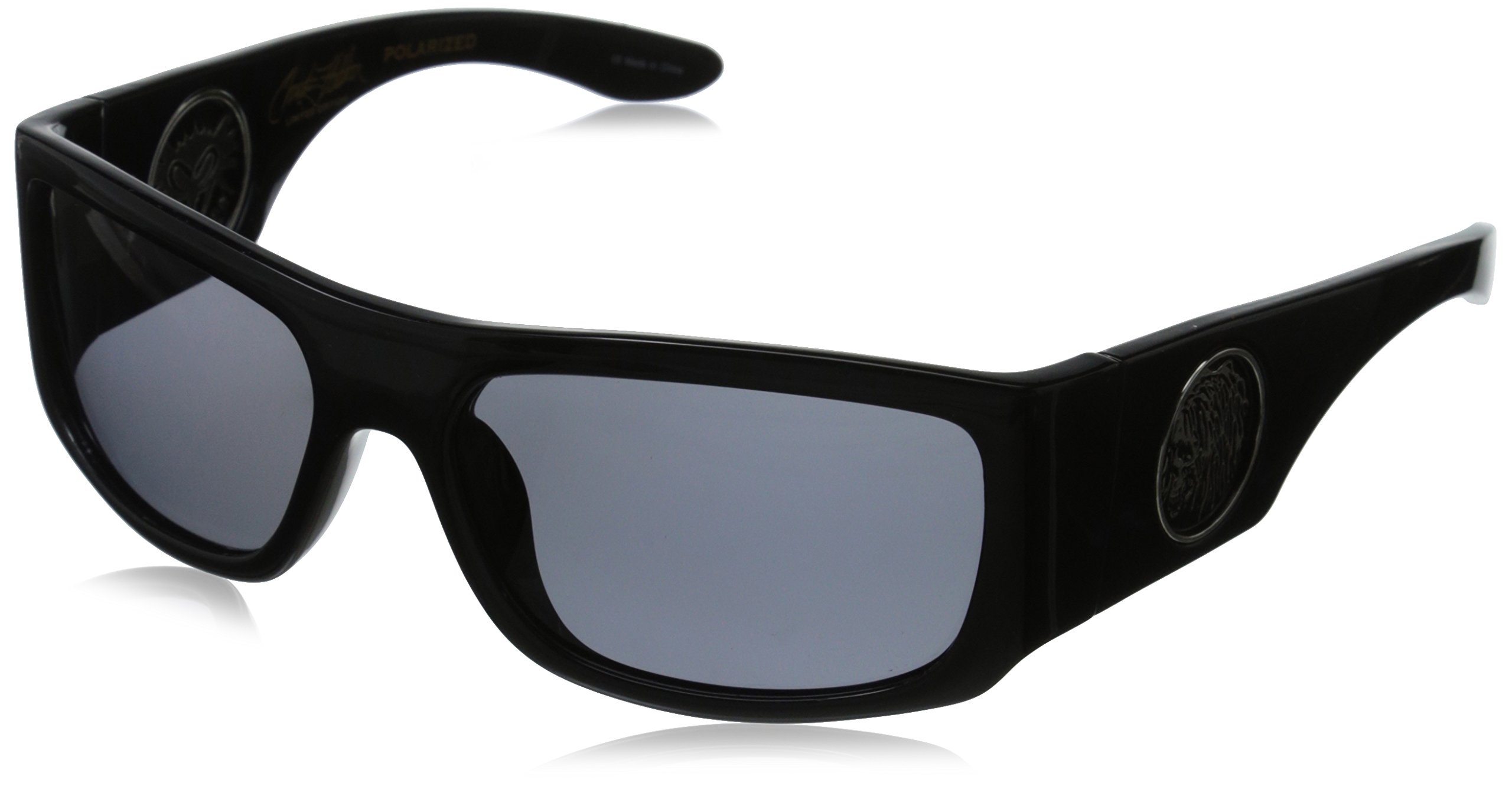 Black Flys Christian Fletcher Racer Fly Polarized Wrap Sunglasses for Men & Women - UV Protection Sports & Driving Shades for Outdoor Activities