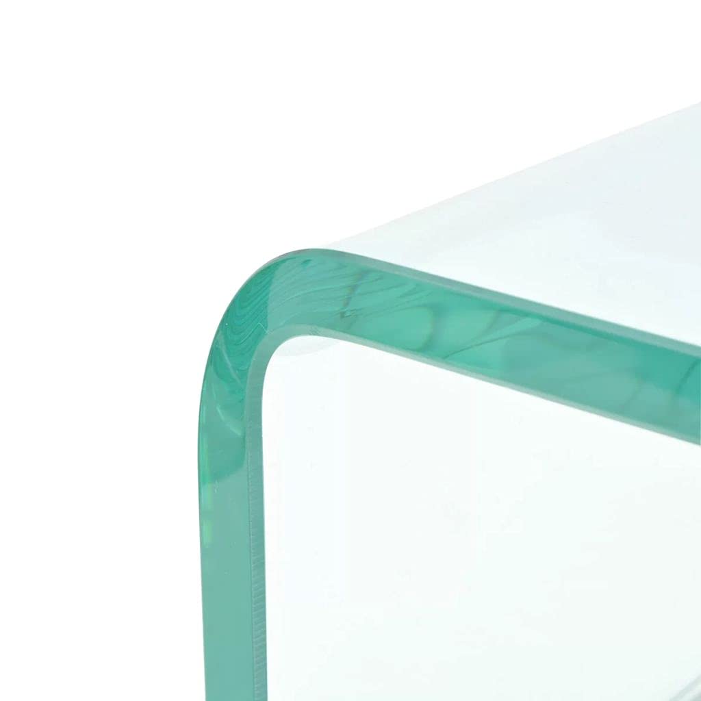 Premium Clear Glass Monitor Stand Riser - 39.4