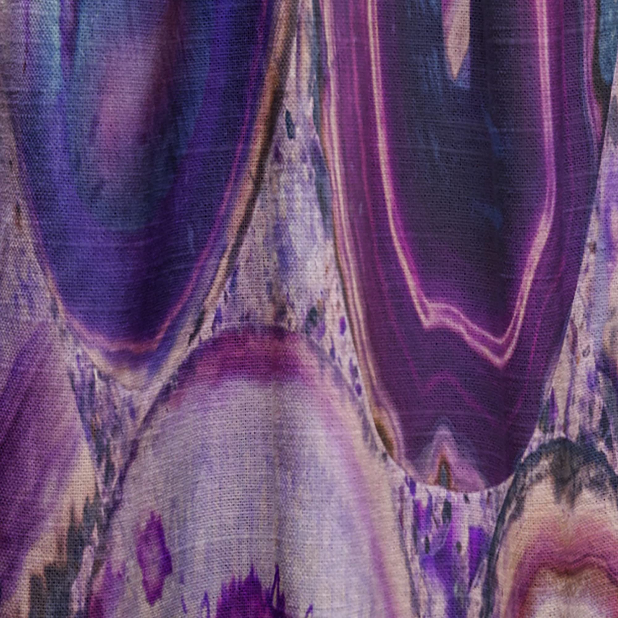 DesignQ Violet Agate Geode Thermal Insulated Curtains - Single Panel 52x63 Inch - Blackout Drapes for Bedroom & Living Room - Elegant Window Treatment for Home Decor