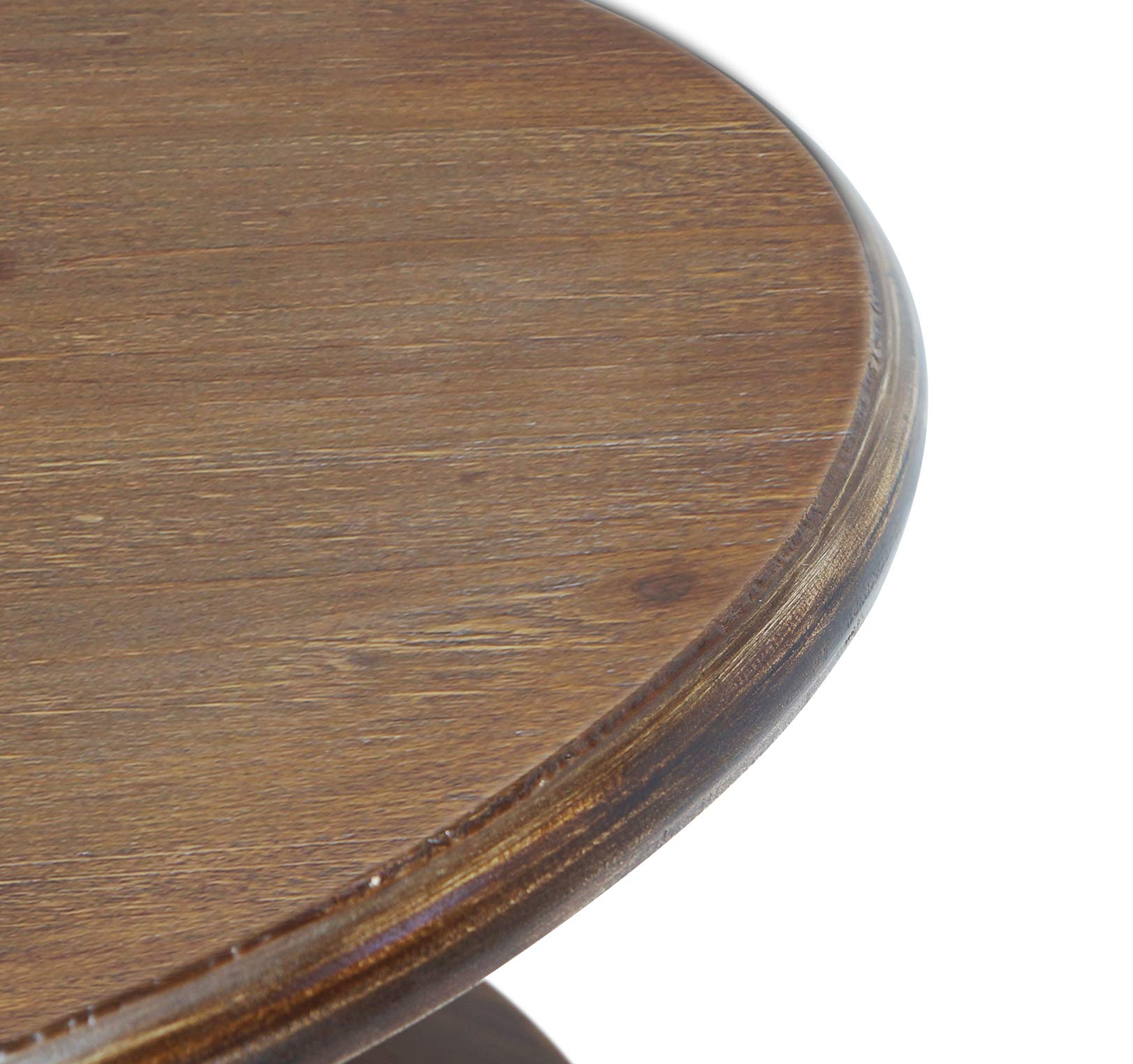 FINECASA 31.0x18.3 Inches Round Wood Coffee Table with Storage Shelf, Natural Finish Carved Legs Accent Table for Living Room, Sofa & Cocktail Table - Perfect for Small Spaces, Home Decor & Entertaining Guests