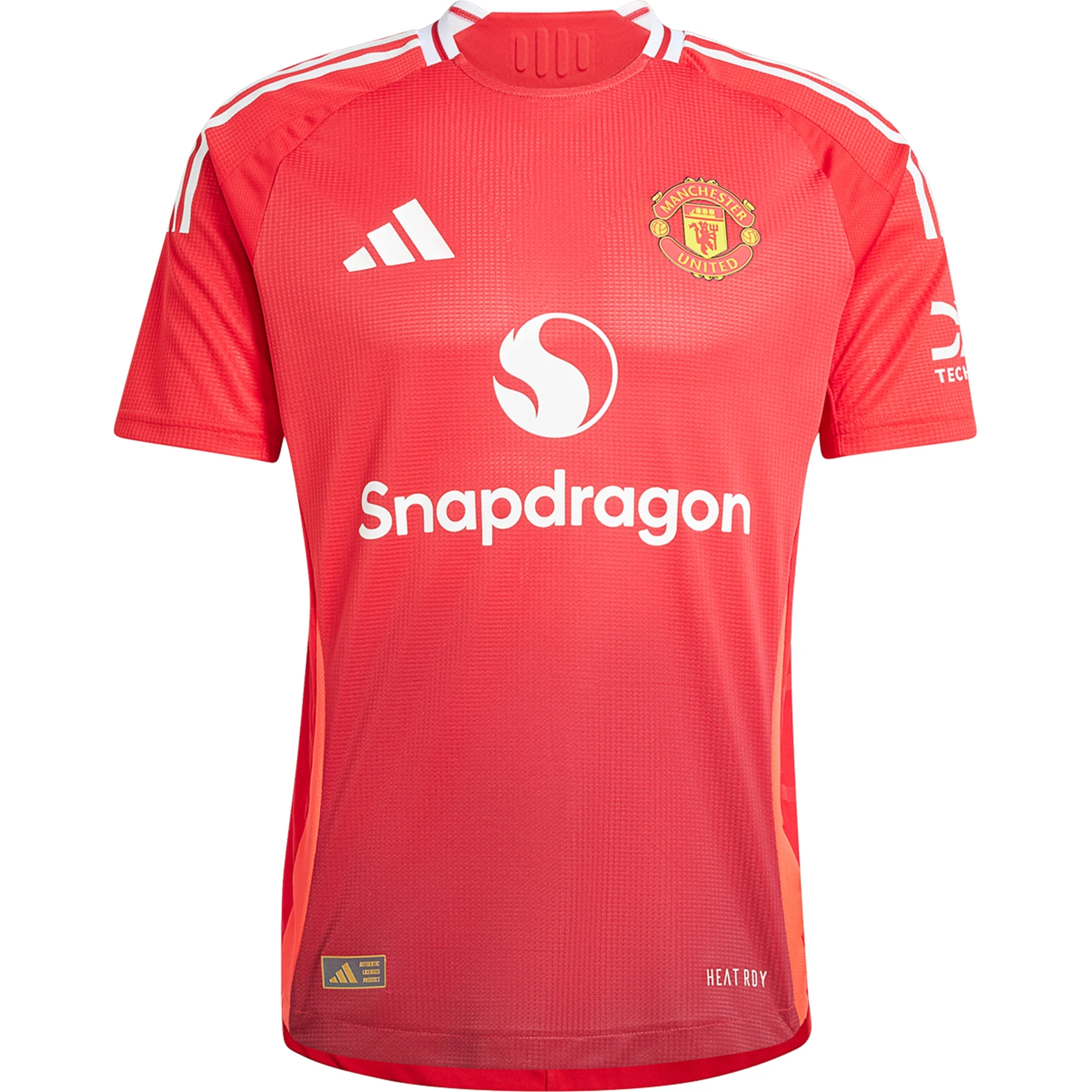 Adidas Manchester United Authentic Home Jersey 24/25 - Official MUFC Red/Bright Red Soccer Shirt for Men - Perfect for Match Days, Fan Events & Sports Collections