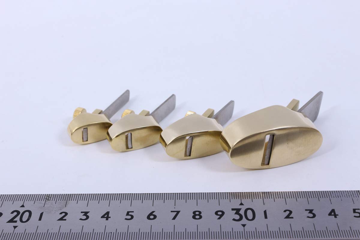 Brass Convex Bottom Planes Set for Guitar & Violin Making - Mini Steel Blade Woodworking Tools for Luthiers & Craft Projects - Perfect for Instrument Repair, DIY Wood Carving, and Fine Woodworking