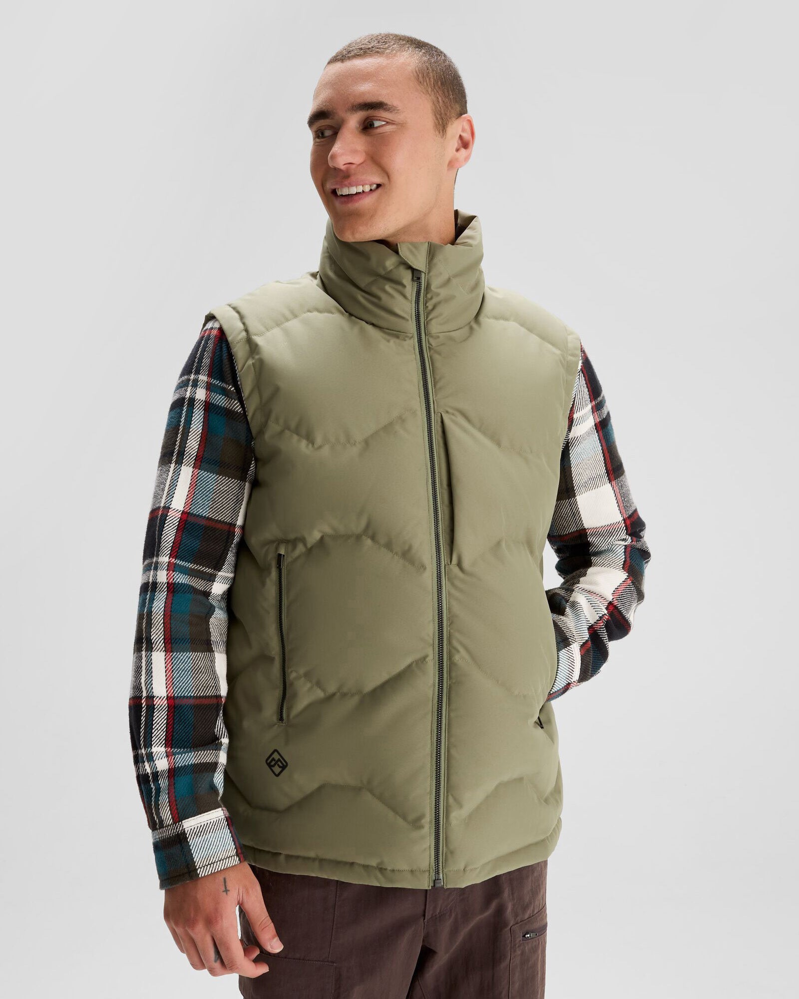 Men's Frisco X Down Vest - Lightweight Warm Winter Puffer Vest for Outdoor Activities - Beech Color