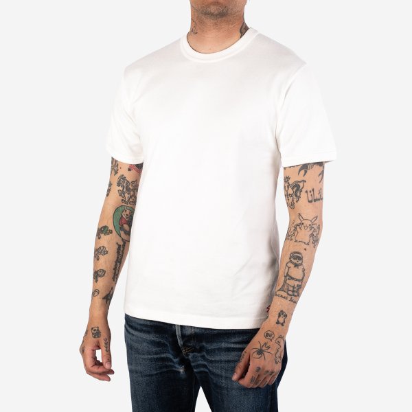 Iron Heart IHT 1600 11oz Heavyweight Cotton Crew Neck T-Shirt for Men - Premium White Tee for Casual Wear, Street Style & Everyday Comfort