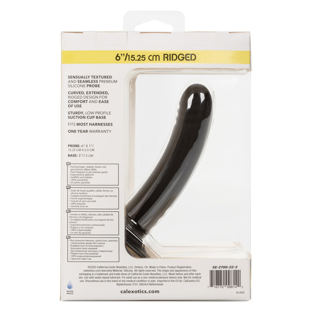 Boundless 6 Ridged Silicone Dildo with Strong Suction Cup - Realistic Textured Adult Toy for Solo Play & Couples Use