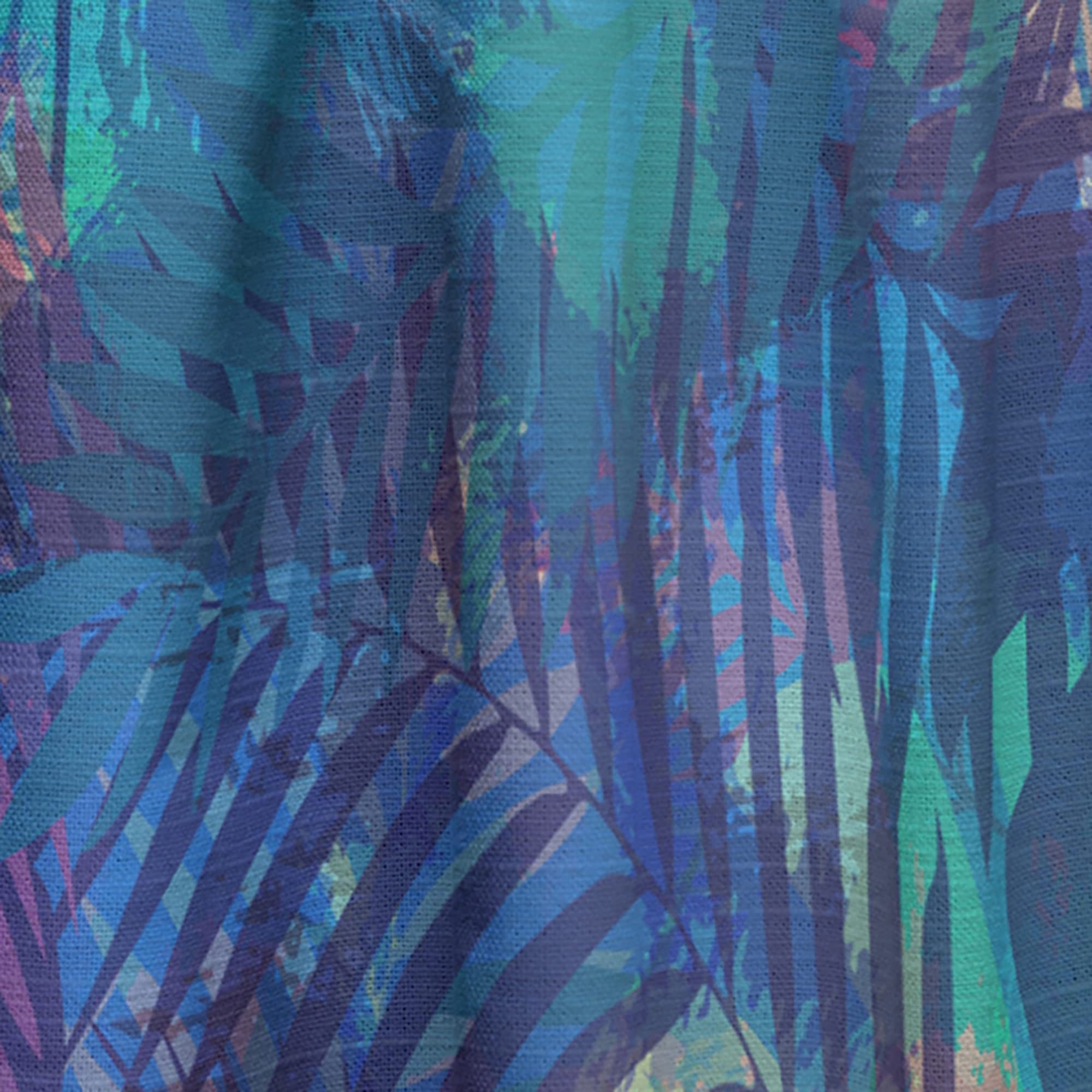 Tropical Palm Leaf Print Blackout Curtains - Thermal Insulated Single Panel 52x84 - Perfect for Bedroom & Living Room Window Treatments | Sun Protection & Energy Saving
