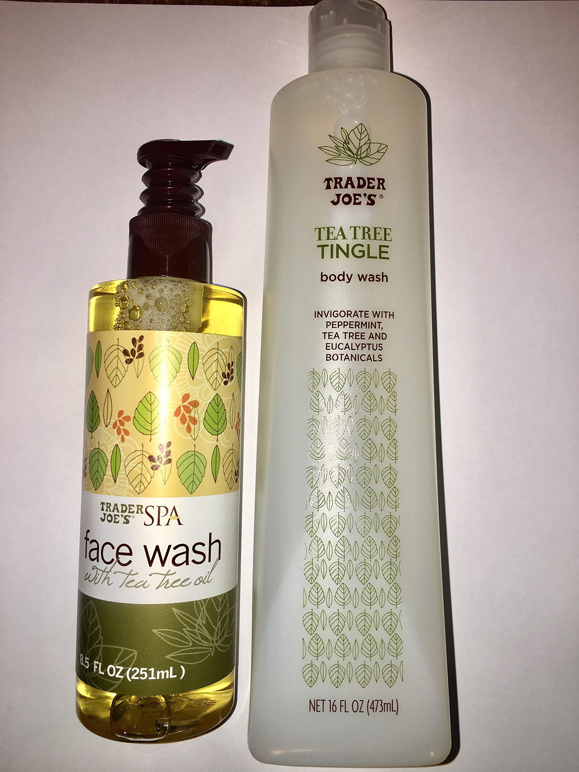 Trader Joe's Tea Tree Spa Face Wash & Body Wash - Refreshing Cleanser for Acne-Prone Skin - Perfect for Daily Skincare & Relaxing Bath Time