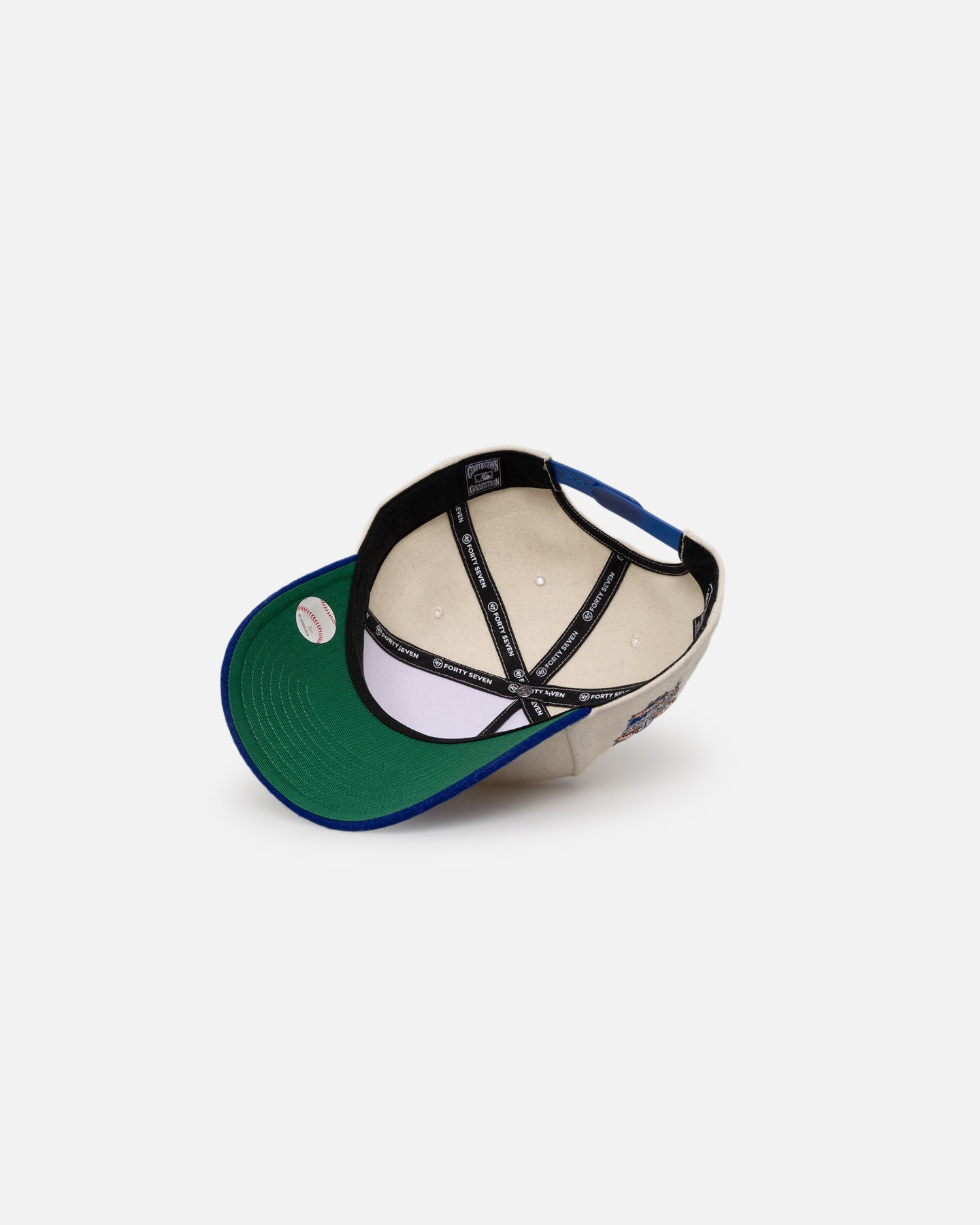 47 Brand Los Angeles Dodgers 'Wooly Offside DT' Snapback Hat - Natural/Royal Blue Adjustable Baseball Cap for Men & Women - Perfect for Game Day, Sports Events & Streetwear Fashion