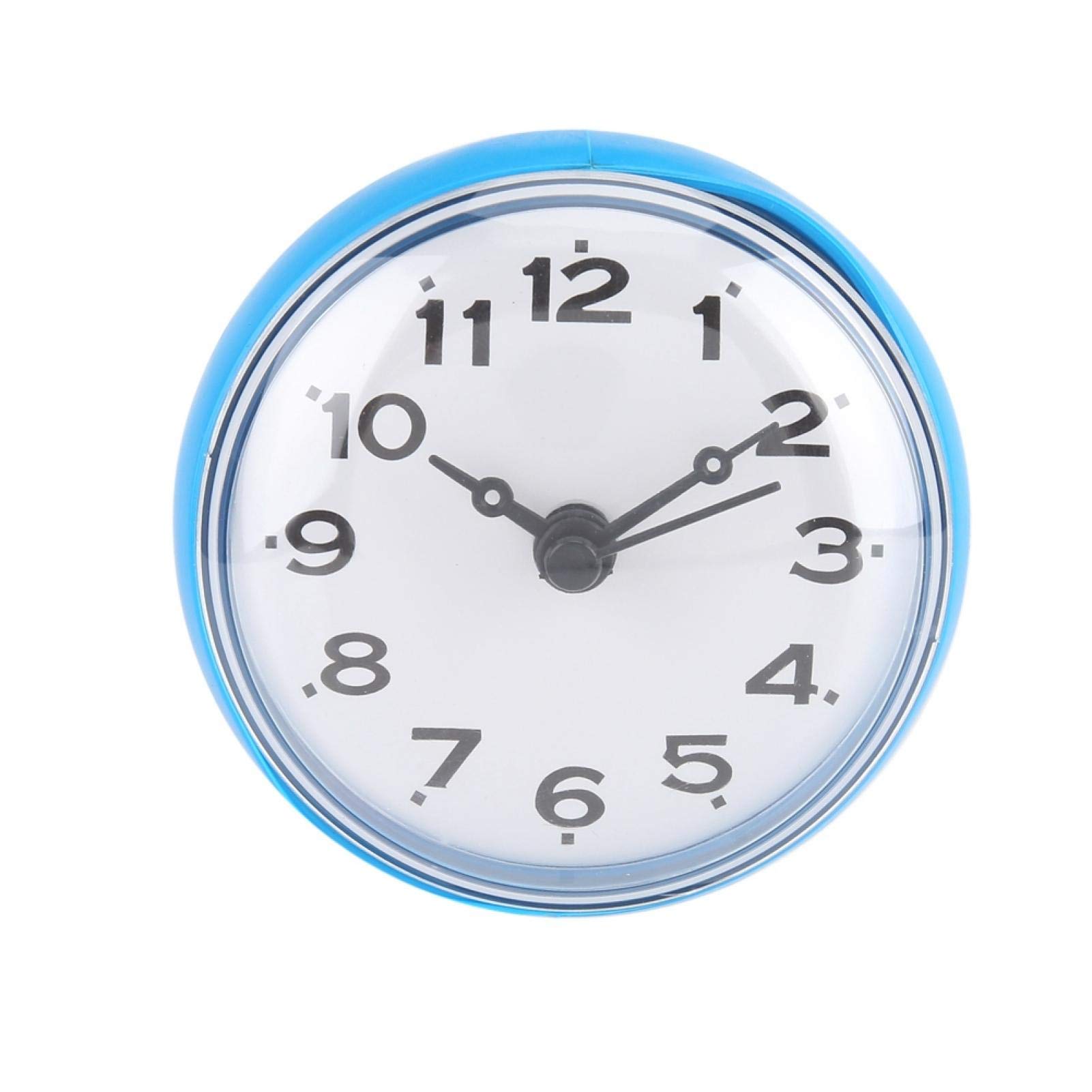 Waterproof Wall Clock with Suction Cup - Non-Ticking Silent Bathroom & Kitchen Clock - Rustproof, Shatterproof, Easy to Read (Blue) - Perfect for Shower, Bathroom, Kitchen, Office, and Outdoor Use