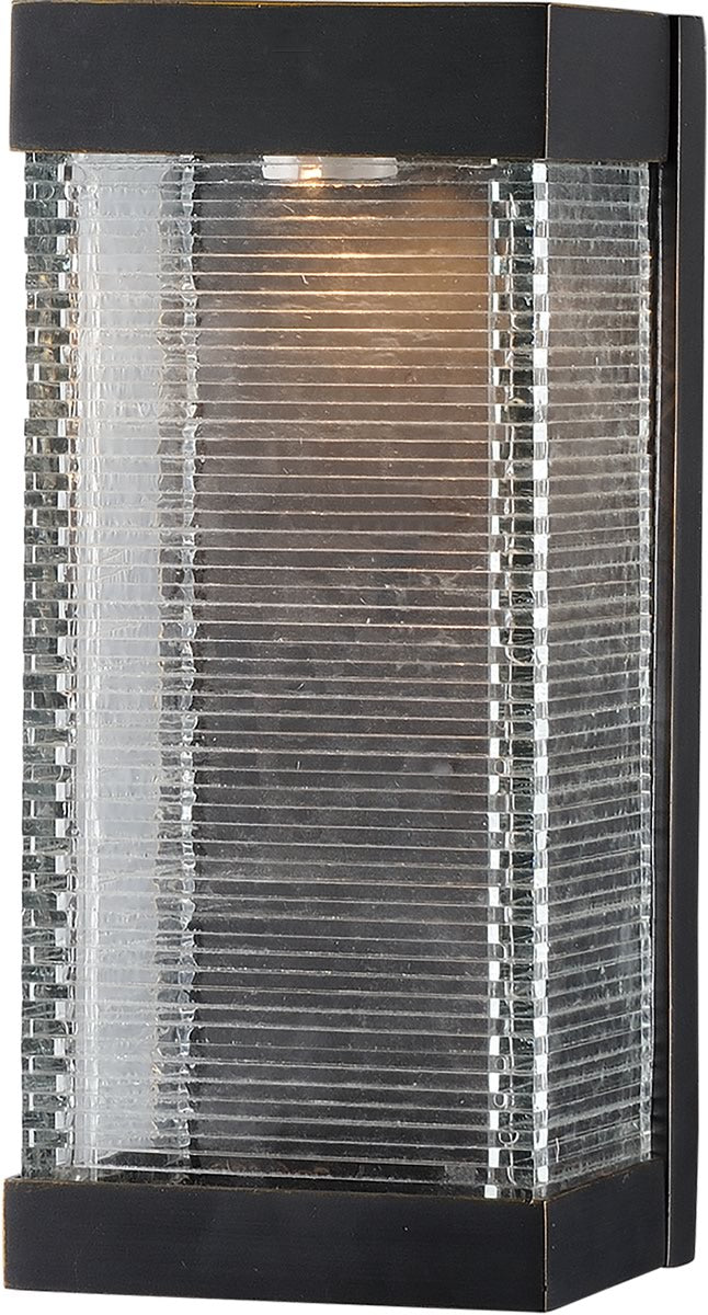 13H Stackhouse VX LED Outdoor Wall Sconce in Bronze - Modern Exterior Lighting for Porch, Patio, and Garden