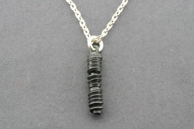 Oxidized Silver Spiral Pendant Necklace for Women - Boho Chic Jewelry Gift for Birthday, Anniversary & Everyday Wear