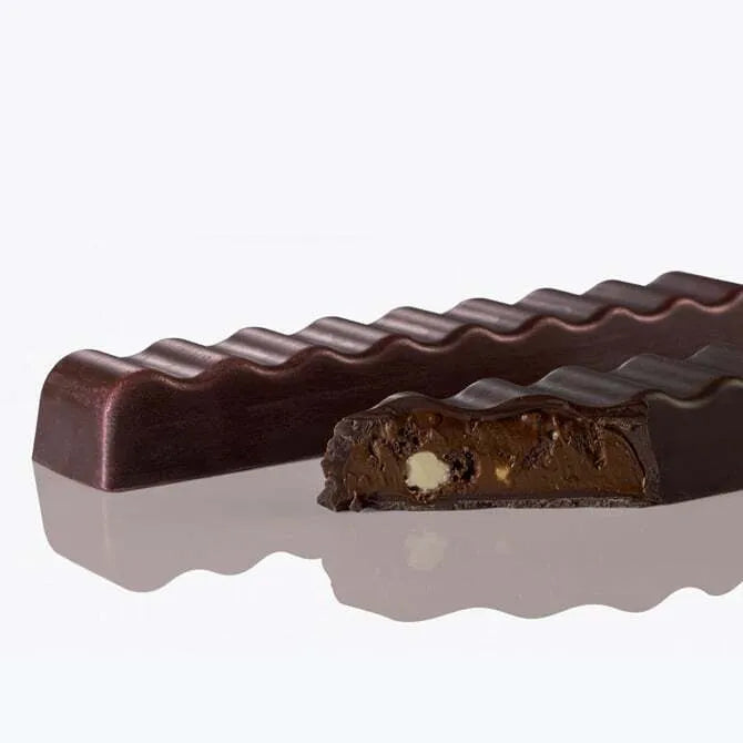 CHOCOLOG WAVY Nougat Bar Chocolate Mold with 4 Indents - Perfect for Homemade Candy, Chocolate Bars & Baking Decorations