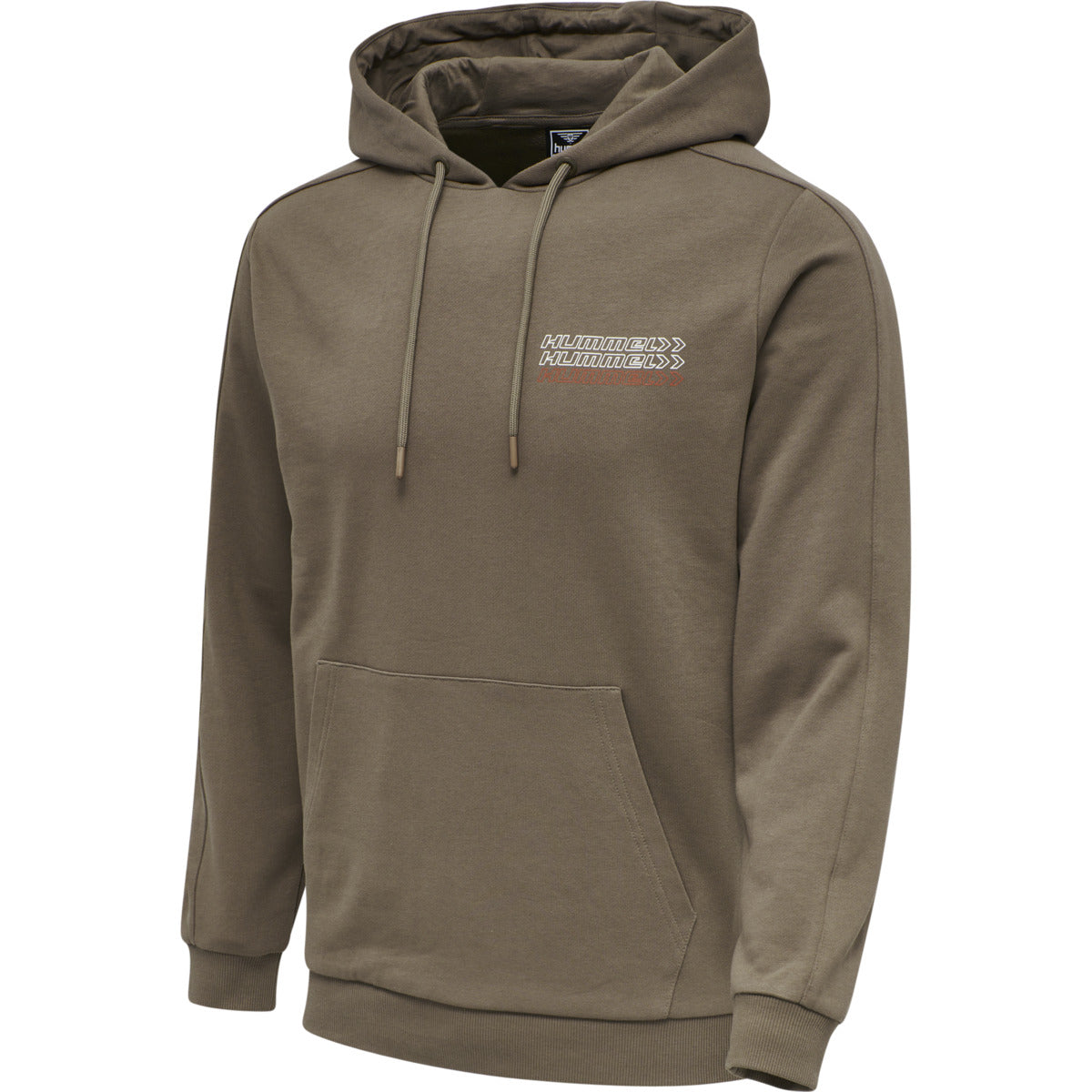 Hummel HMLDENNIS Hoodie for Men - Soft Cotton Pullover Sweatshirt with Kangaroo Pocket | Walnut Brown | Casual Streetwear & Loungewear | Perfect for Gym, Travel, and Everyday Wear