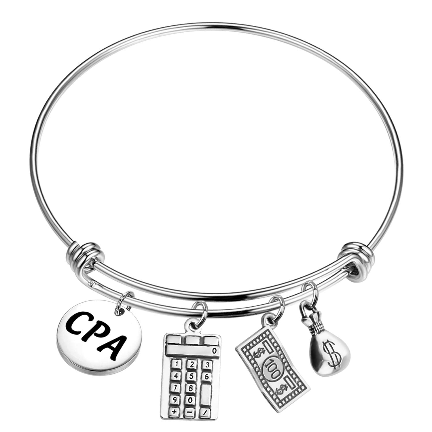 MYOSPARK CPA Accountant Bracelet - Elegant Calculator Charm Bracelet for Accounting Professionals - Perfect CPA Graduation Gift for Women - Office Wear, Business Meetings & Accounting Events