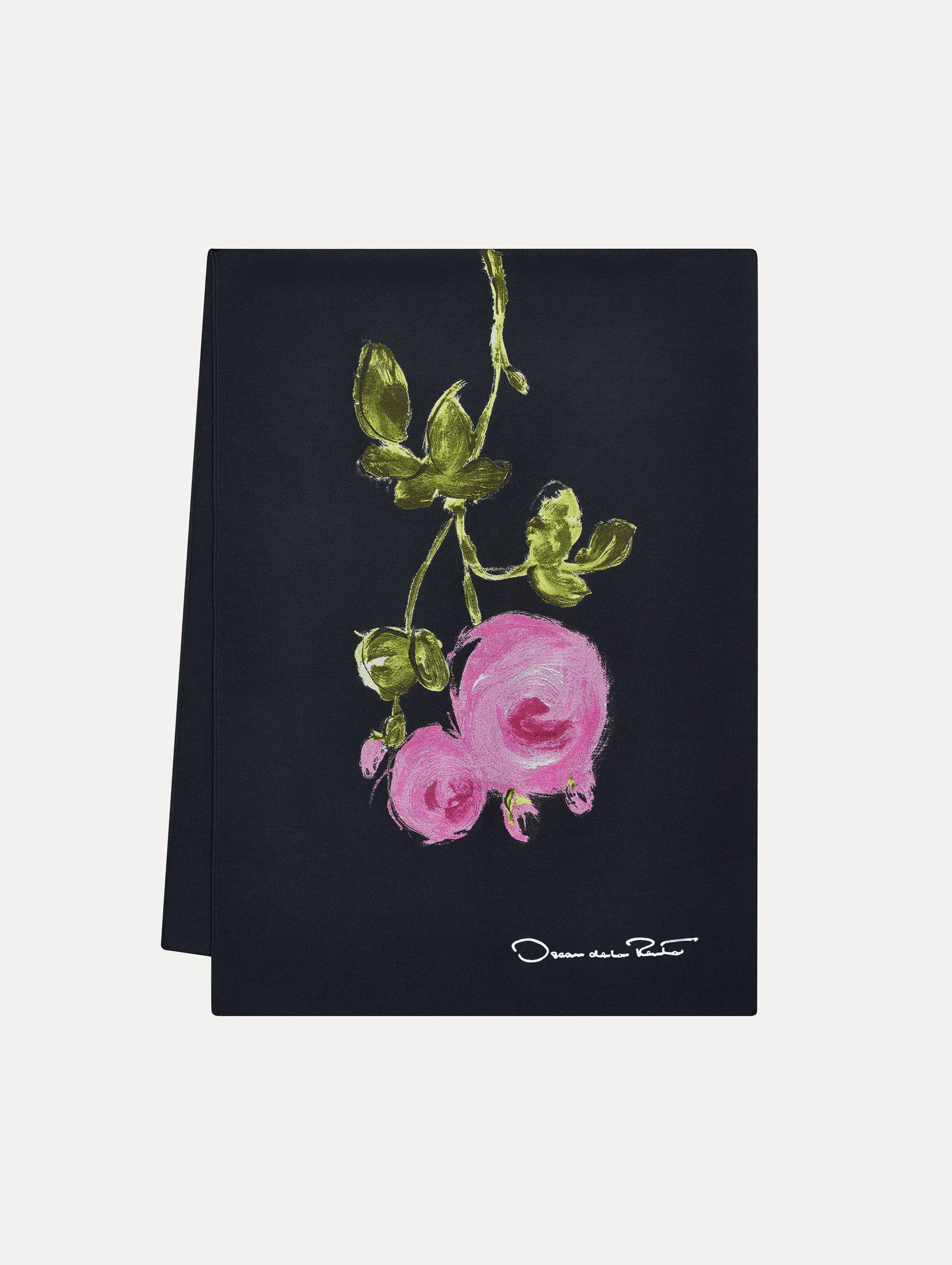 Stylish Painted Roses Wool Blend Scarf - Soft Winter Fashion Accessory for Women | Perfect for Cold Weather, Office Wear & Holiday Outfits