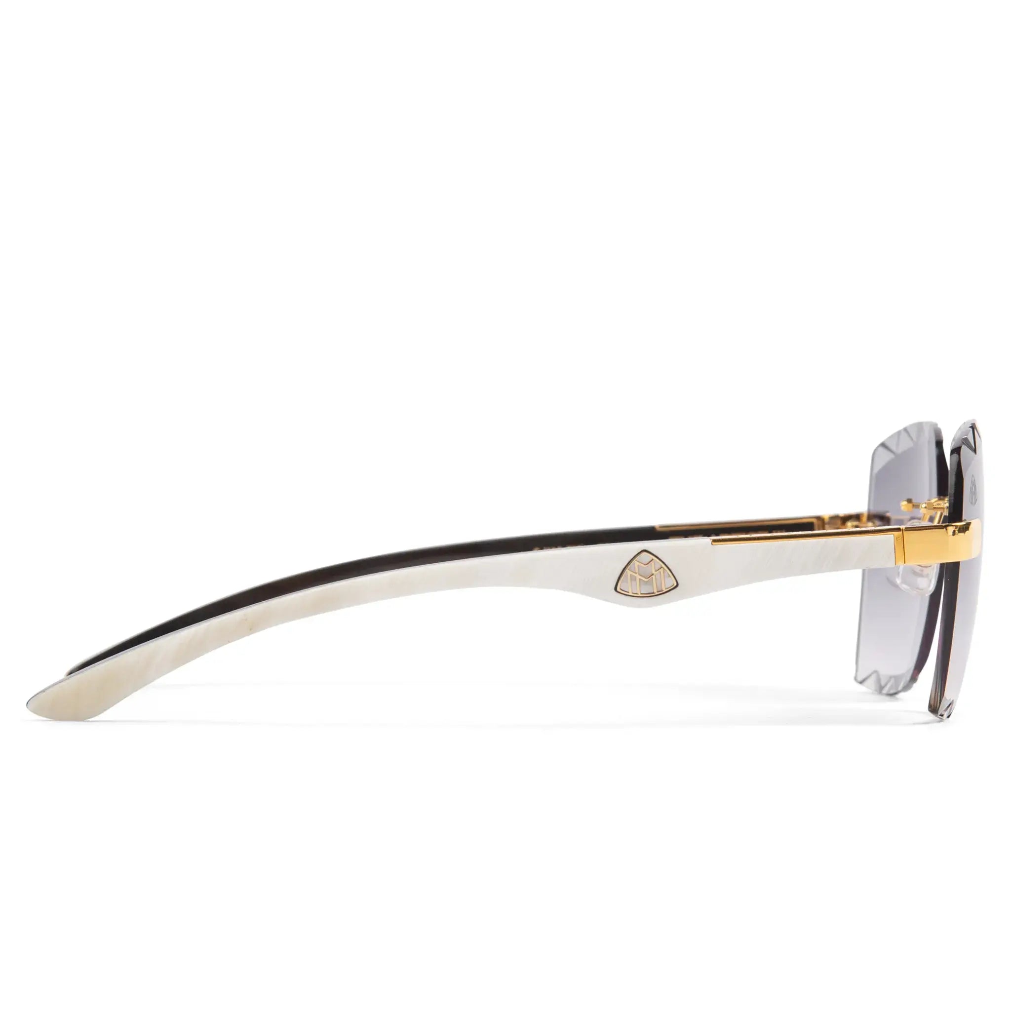 Maybach Eyewear The Artist III G HAS Z25 Custom Gold Grey Fade Diamond Cut Polarized Sunglasses for Men - Luxury Fashion Shades for Driving, Beach & Outdoor Activities