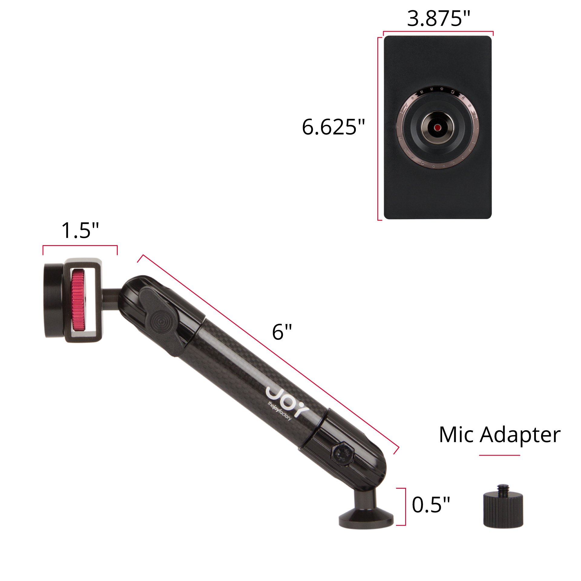 The Joy Factory MagConnect Carbon Fiber Tripod Stand - Universal Tablet & Microphone Mount Holder for Musicians, Streamers & Content Creators (MNU501) - Perfect for Live Performances, Podcasting & Video Recording