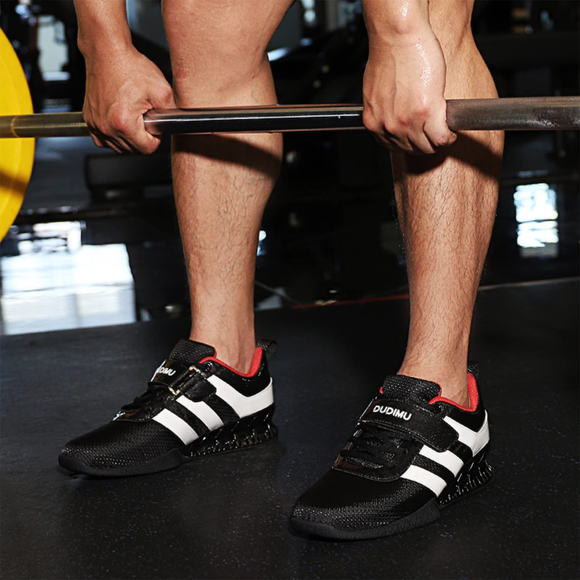 PENXZT Men's Weightlifting Shoes - Non-Slip Cross Training Gym Shoes for Squats & Indoor Workouts - Comfortable Powerlifting Footwear for Weight Training, Bodybuilding & Fitness Enthusiasts