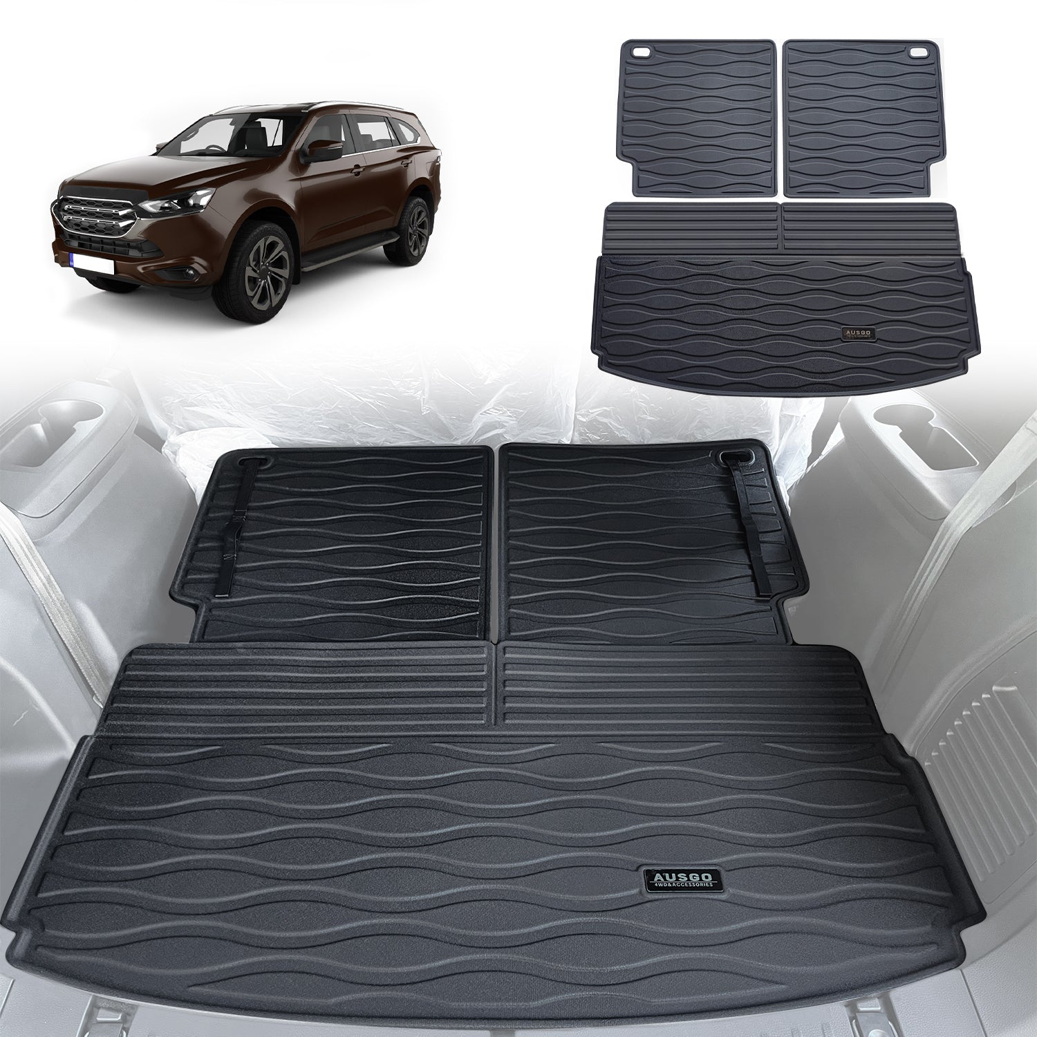Premium Boot Liner for ISUZU MU-X MUX 2021-2023 Models - Custom Fit Cargo Mat for SUV Trunk Protection - Perfect for Road Trips, Camping & Outdoor Adventures