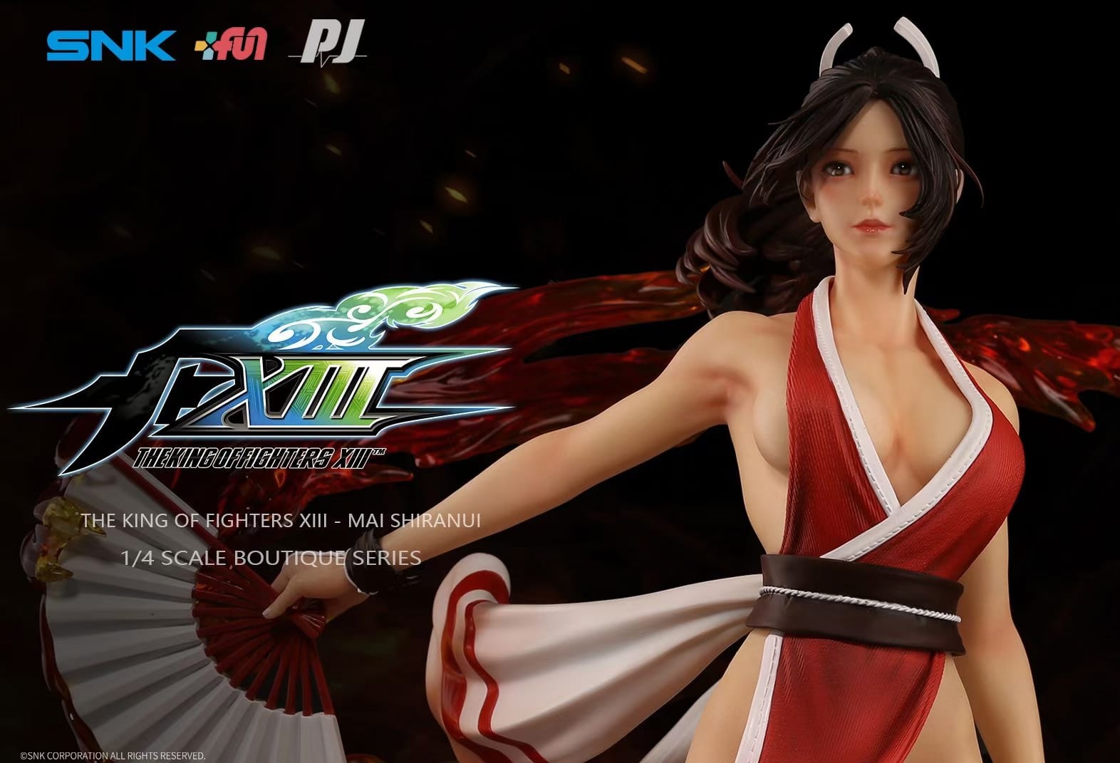 PIJI Studio Licensed KOF Mai Shiranui Action Figure - The King of Fighters Collectible for Anime Fans & Gamers | Perfect for Display, Cosplay Inspiration & Gaming Room Decor