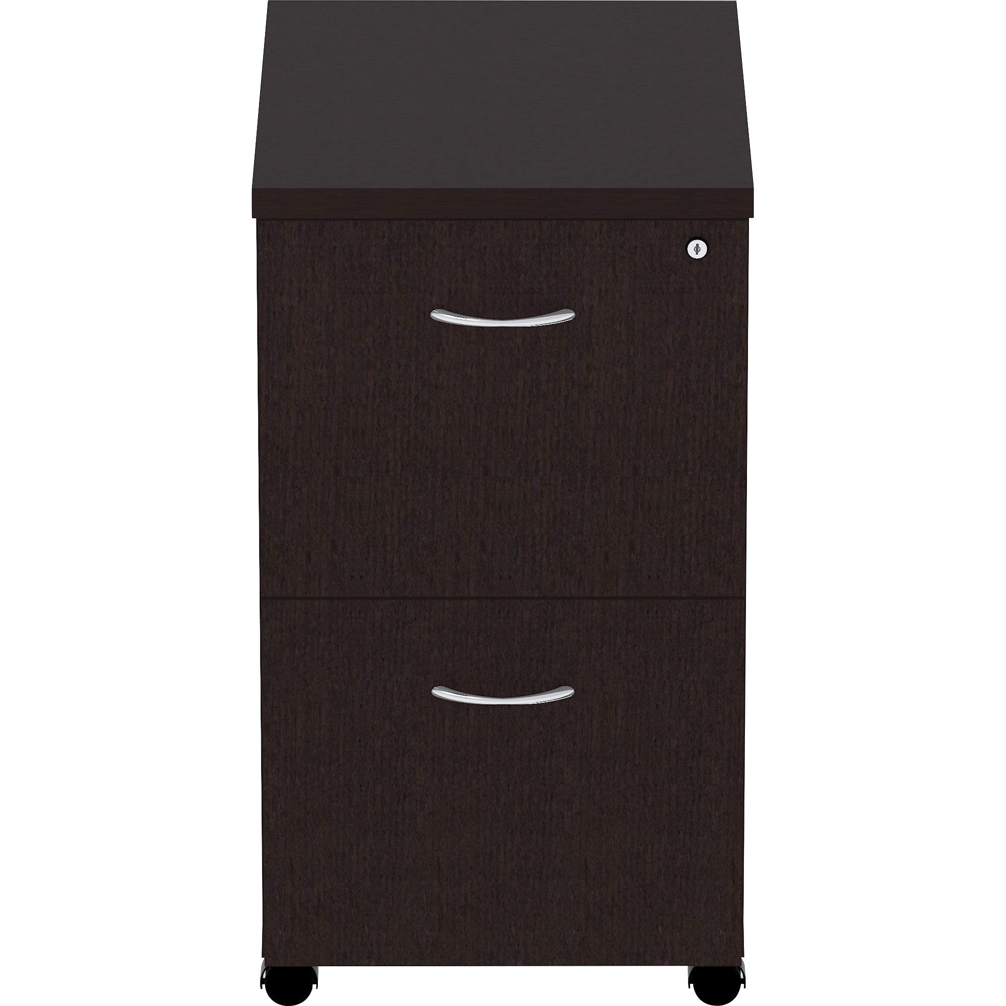 Lorell LLR18219 Essentials Espresso Laminate Pedestal Desk - 24