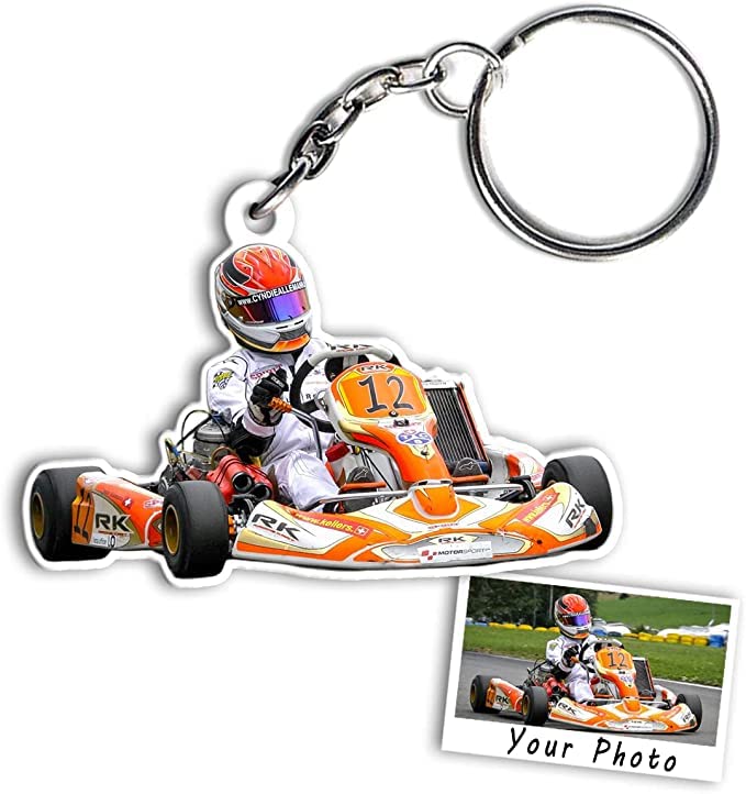 Custom Motocross Photo Keychain - 2x2 Acrylic Personalized Gift for Dirt Bike Riders - Perfect for Christmas, Father's Day & Racing Enthusiasts - Ideal for Motorcycle Keys, Backpacks & Race Day Accessories