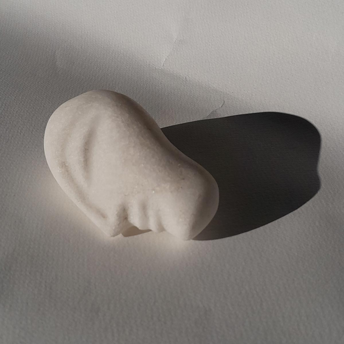 Testolina2 Alabaster Marble Sculpture - Handcrafted Art Piece for Home Decor, Office & Garden | Perfect Gift for Art Lovers