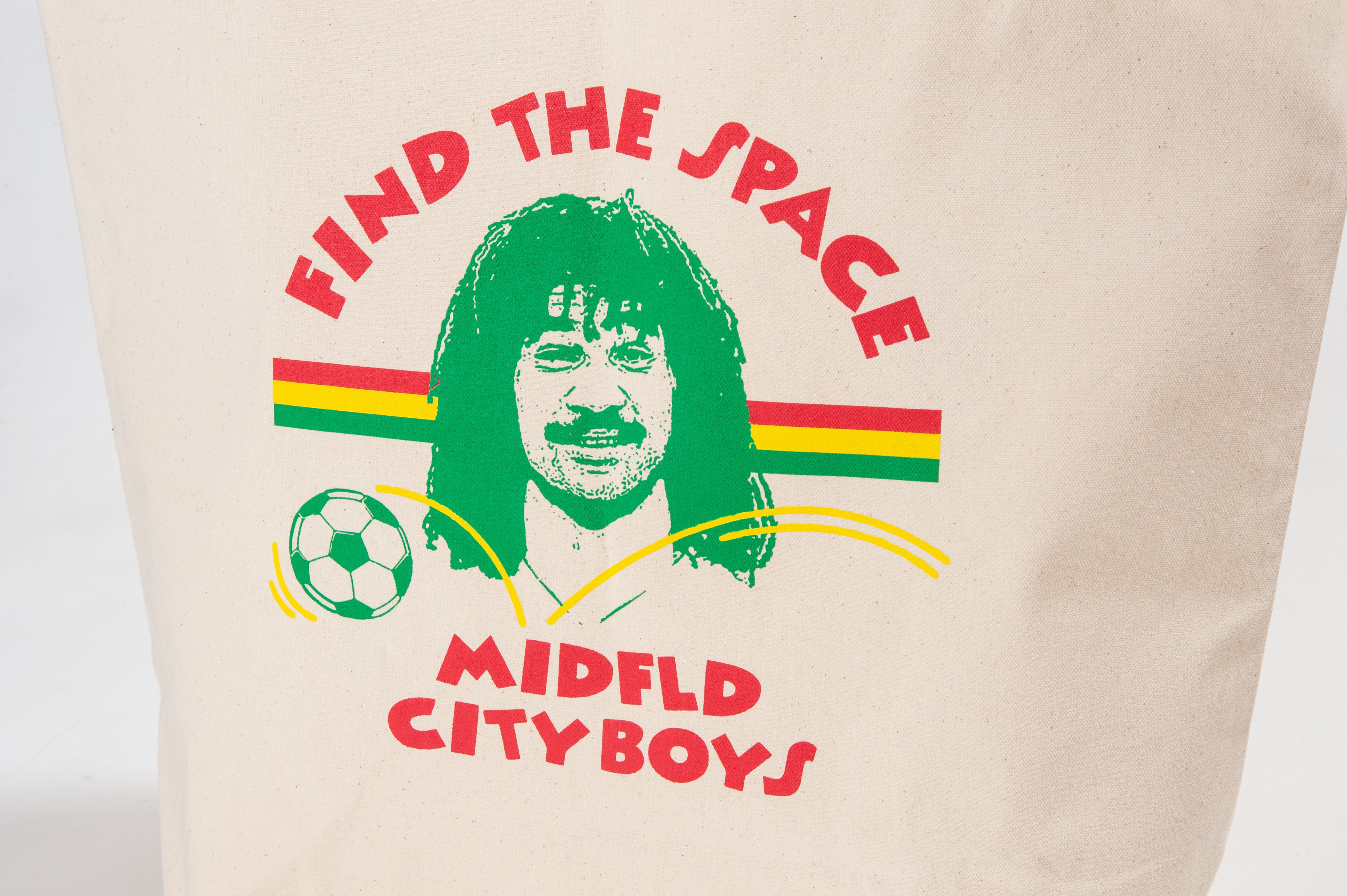 MIDFLD x CITY BOYS FC Find The Space Canvas Tote Bag - Durable Unisex Shoulder Bag for Work, School & Travel - Trendy Eco-Friendly Shopping Tote for Gym, Beach & Daily Use