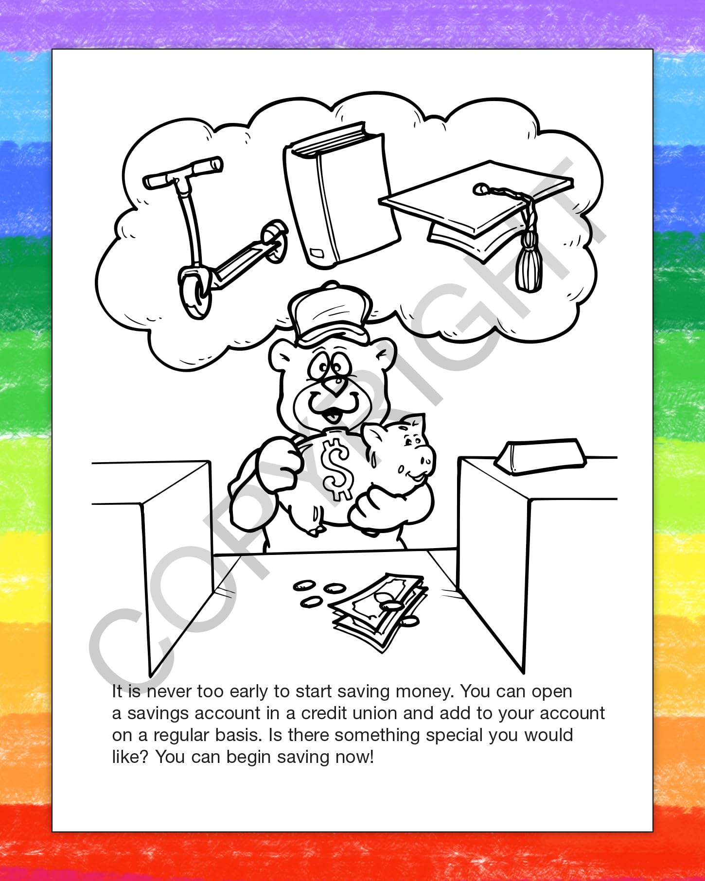 ZOCO Educational Coloring Books - 25 Pack Bulk with Crayons | Bank & Credit Union Themed Activity Books for Kids | Learning Games, Puzzles & Fun Gifts | Perfect for Classroom, Homeschool & Financial Literacy Activities