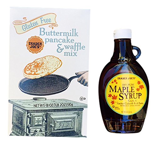 Trader Joe's Gluten Free Pancake Mix with Pure Maple Syrup - Perfect for Breakfast, Brunch & Healthy Family Meals