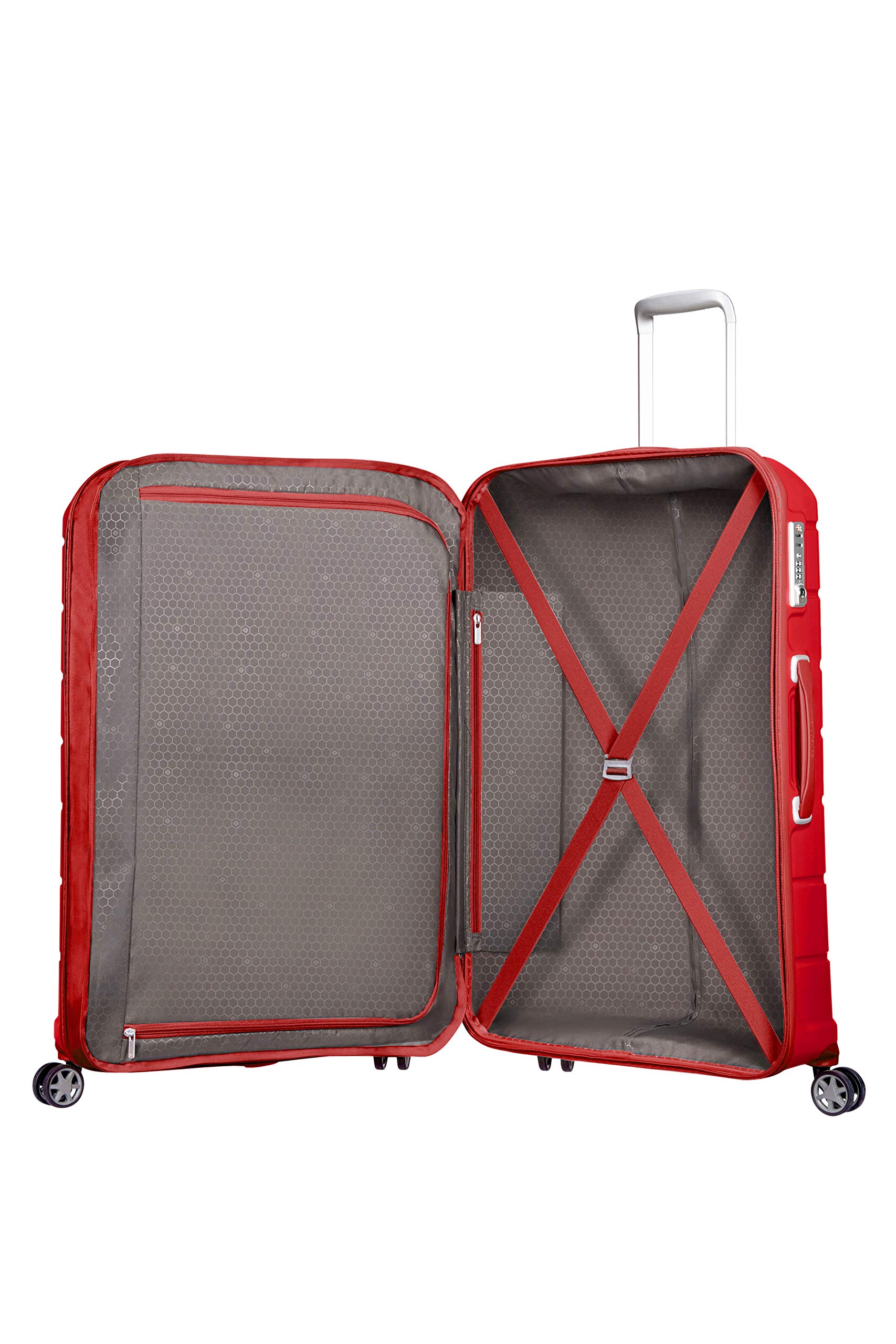 Samsonite Red Carry-On Luggage 68cm (85L) - Lightweight & Durable Suitcase for Business Travel & Weekend Getaways