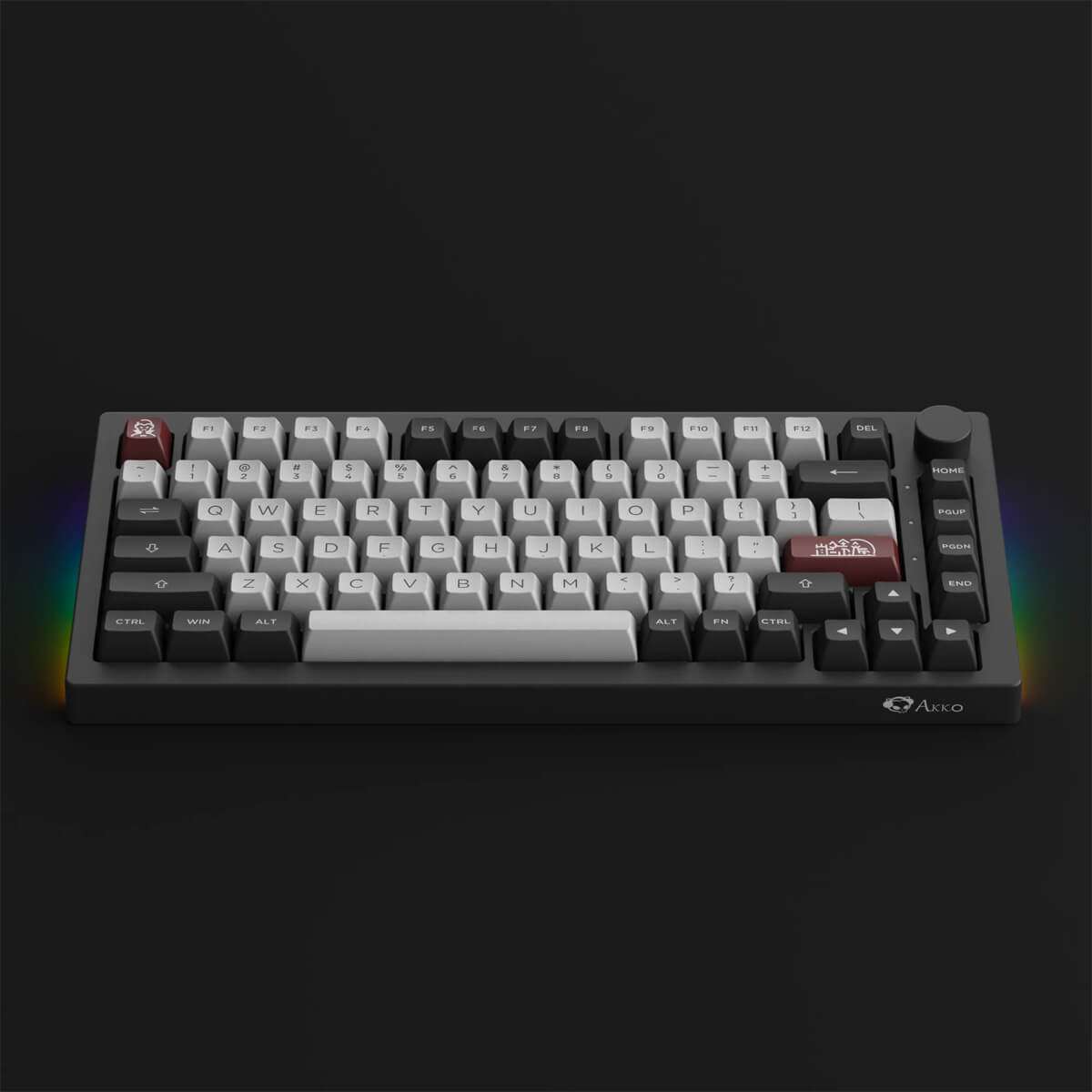 Akko 5075B Plus Dracula Castle Wireless RGB Mechanical Gaming Keyboard - Hot Swappable with Cream Yellow Switches - Perfect for Typing, Gaming & Office Work