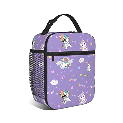 Cartoon Purple Unicorn