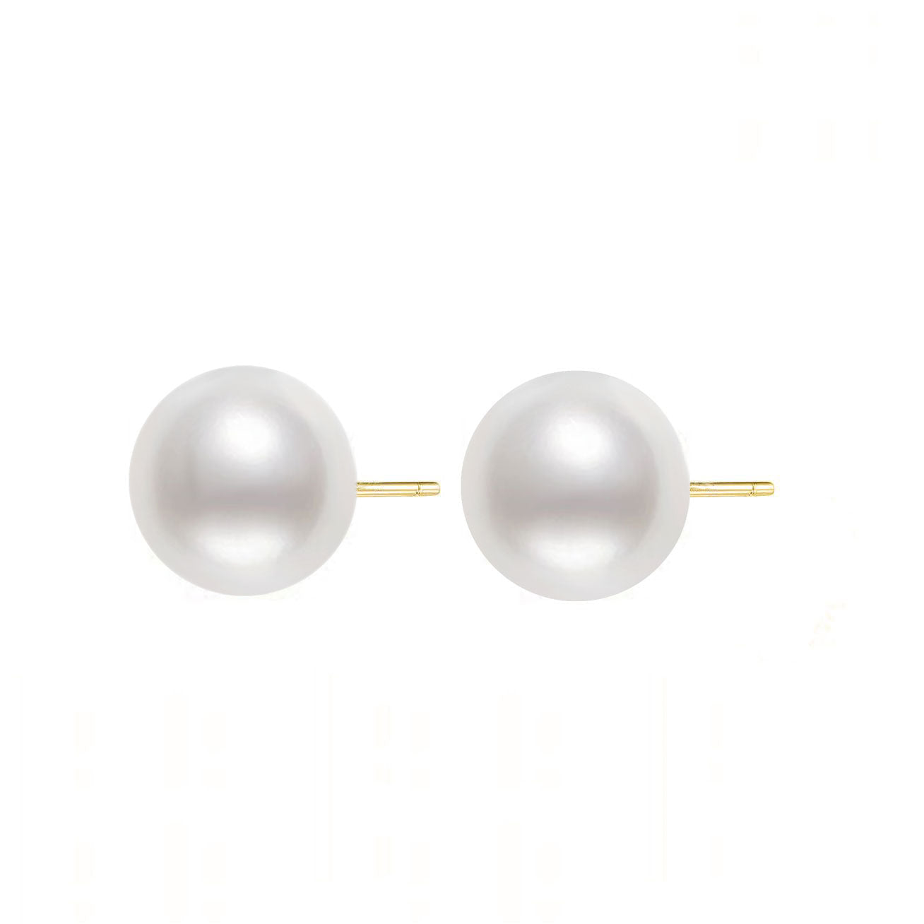 18K Gold Hanadama Akoya Pearl Stud Earrings - AAA Grade, Hypoallergenic, Elegant Jewelry for Women - Perfect for Weddings, Parties & Special Occasions