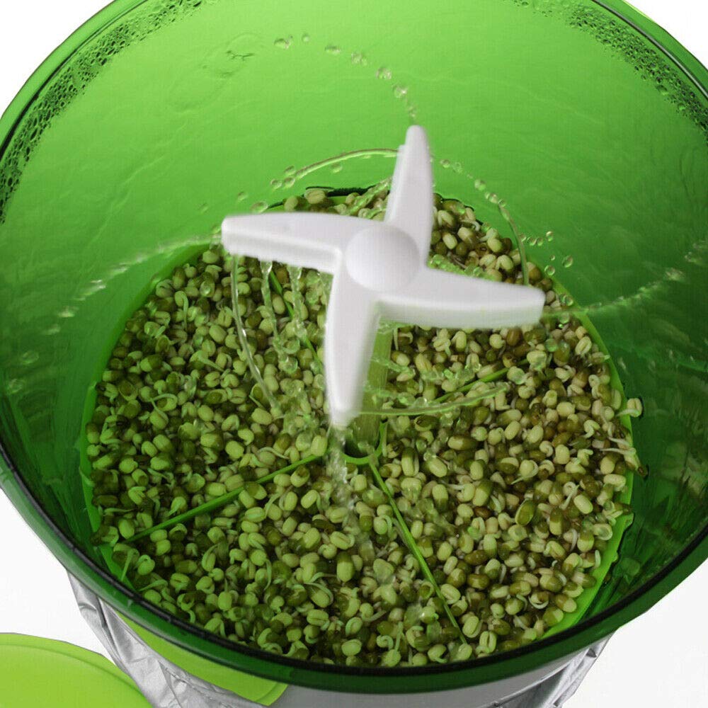 Automatic 2-Layer Bean Sprout Maker Machine - 110V Smart Electric Seed Sprouter for Healthy Homegrown Sprouts | Perfect for Kitchen, Vegan Diet & Organic Gardening